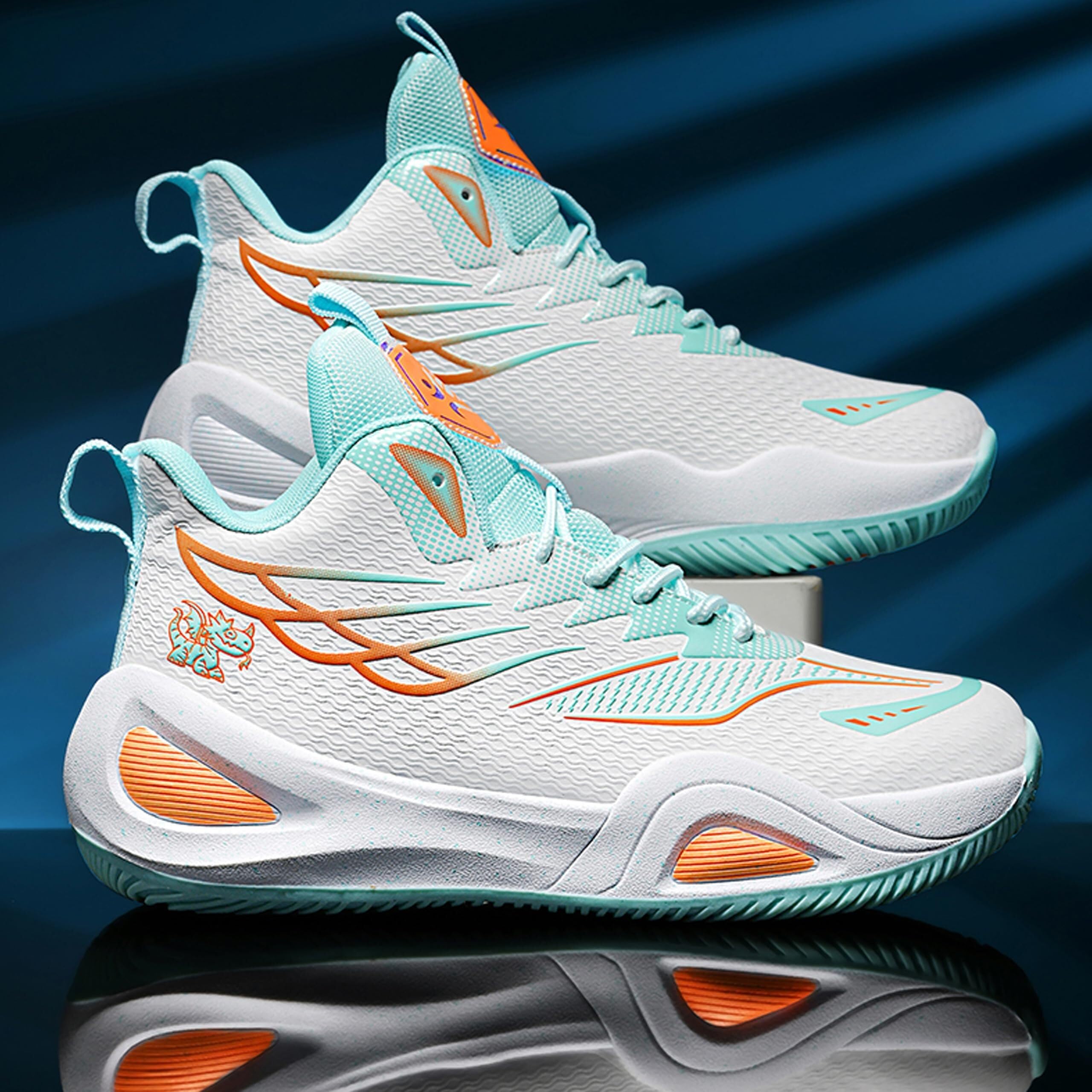 Zapatos de Baloncesto Hombre Zapatillas Altas Antideslizantes Que absorben Golpes Botas Entrenamiento Duraderas