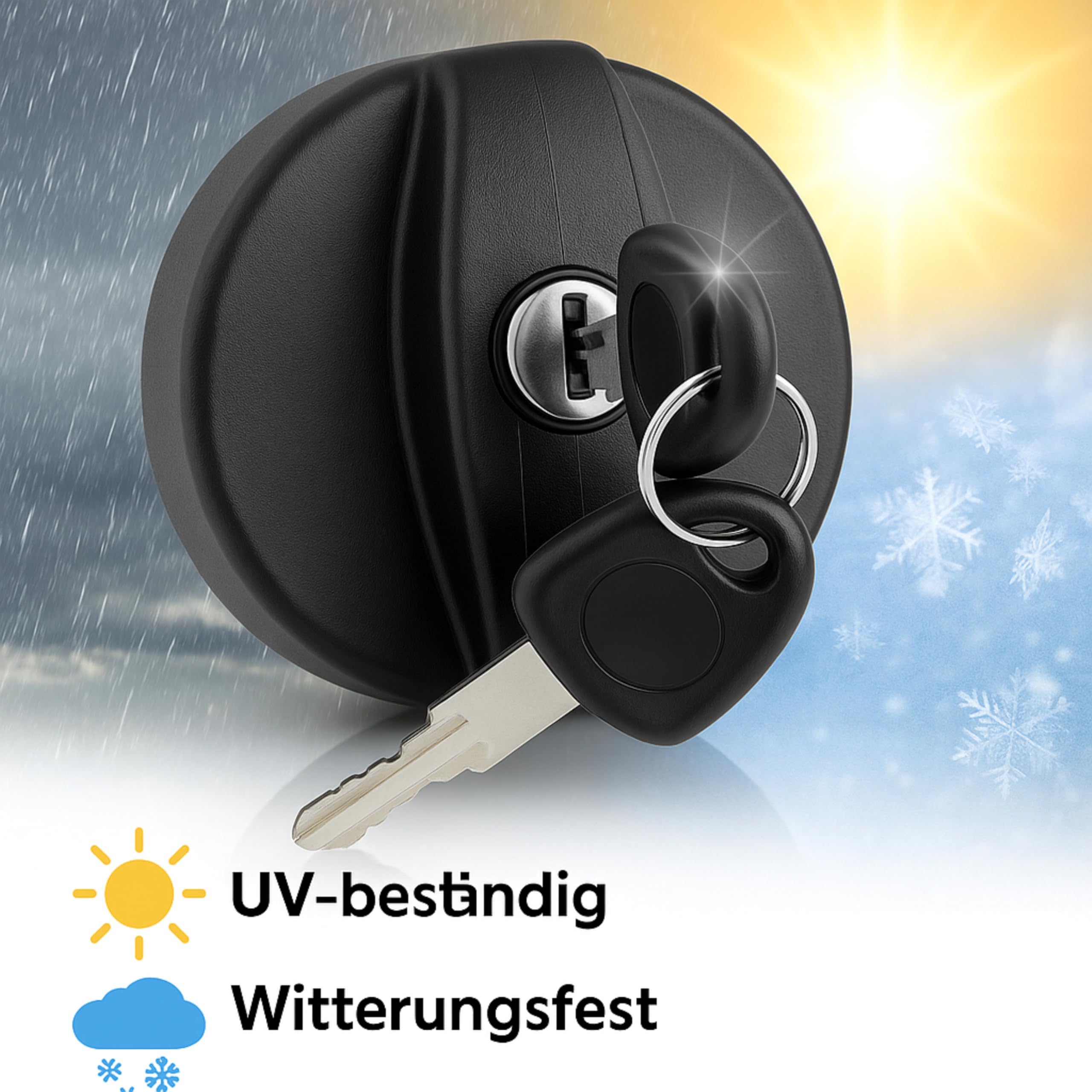 Abschließbarer Wassertankdeckel Wohnmobil – wassertankdeckel wohnwagen, deckel wassertank, für Einfüllstutzen Wasser Wohnmobil, Lebensmittelechter Kunststoff, UV-Beständig