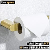 Vista 3 de RANDOM Portarrollos de papel higiénico de oro cepillado, accesorios de hardware de baño SUS 304 de acero inoxidable moderno soporte de rollo