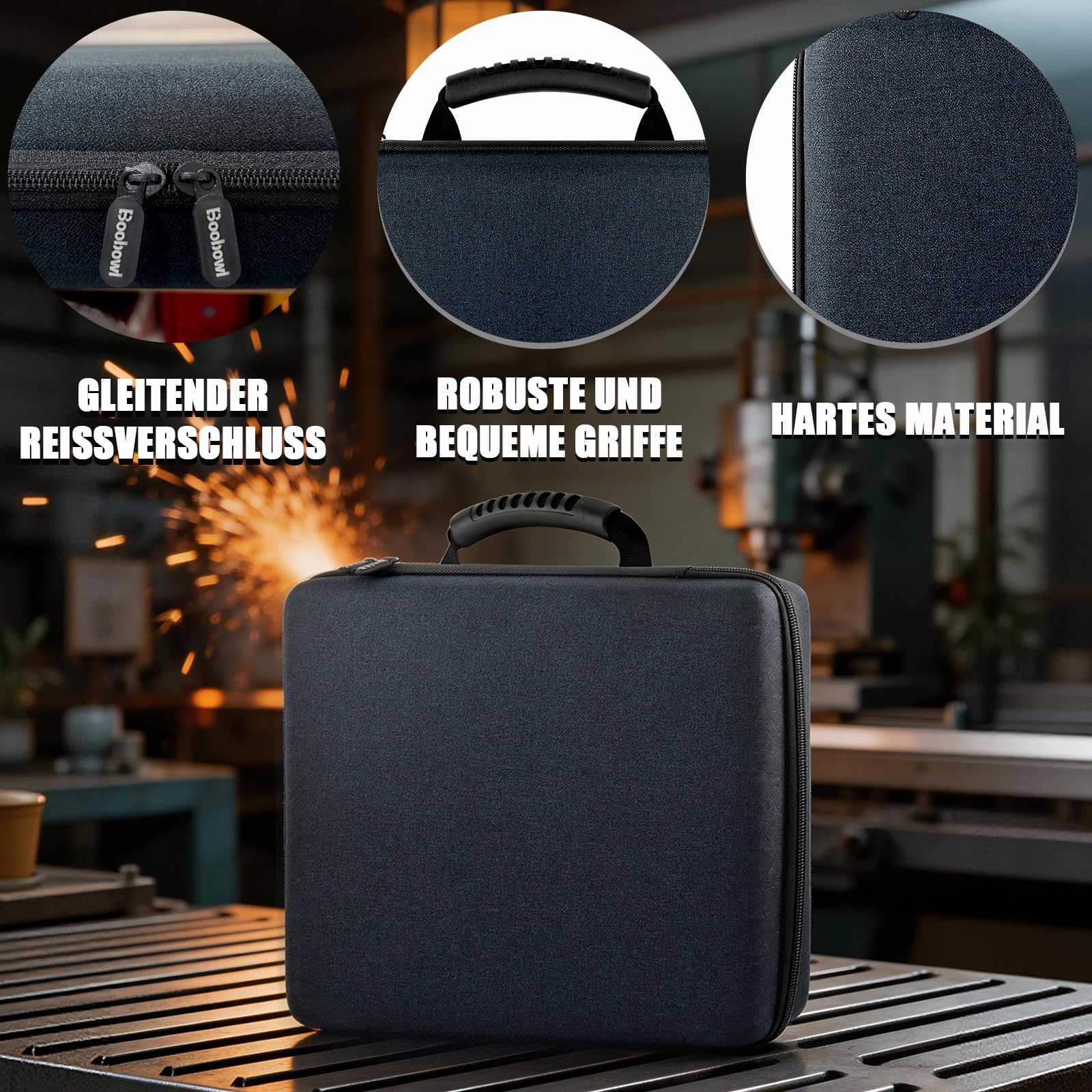 Boobowl Scatola di memoria extra grande, custodia rigida – può contenere fino a 300 batterie AA AAA C D 9 V al litio 3 V con tester per batteria (solo scatola) (X-Large)