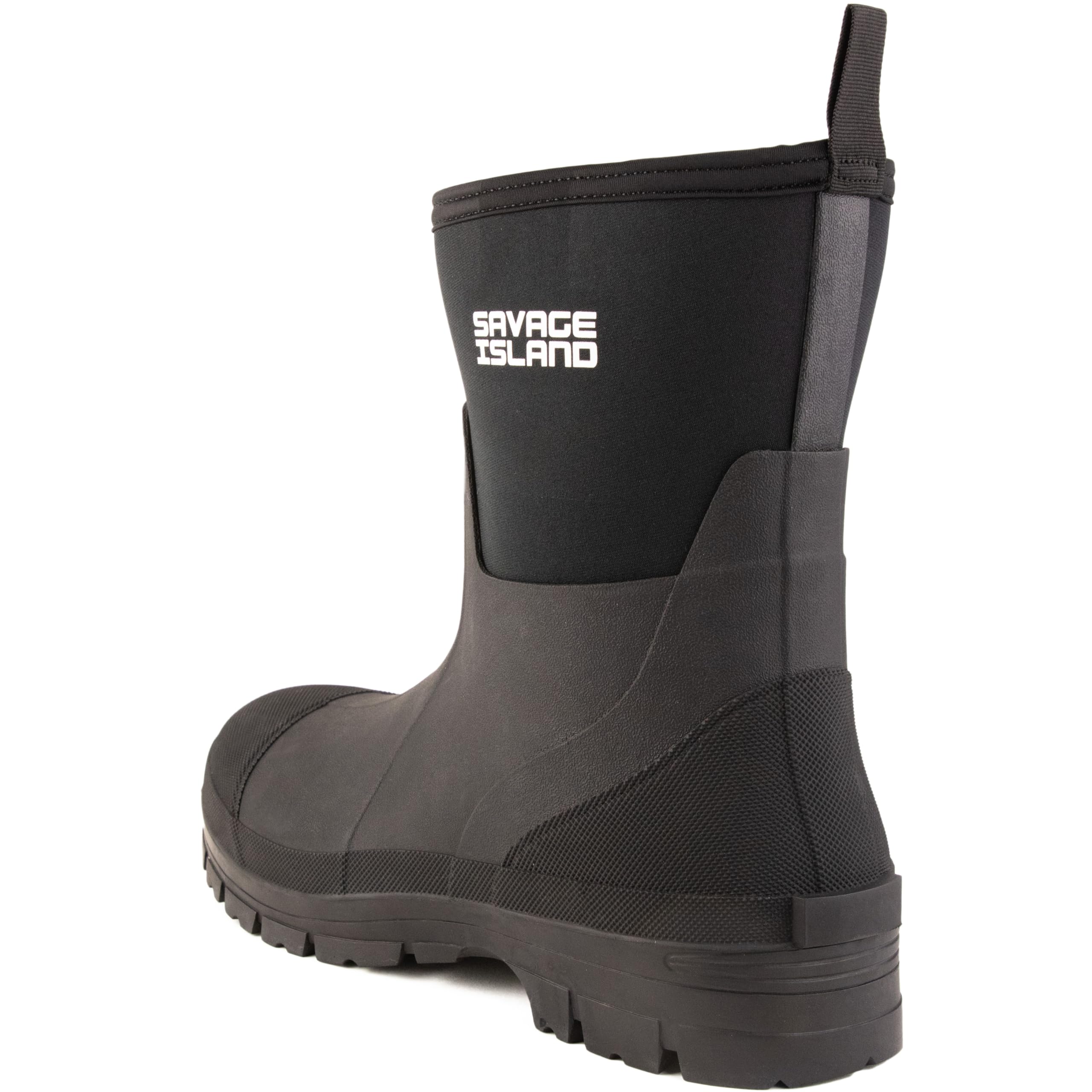 Savage Island Arran Bottes de Pluie Courtes en Néoprène pour Homme – Isolantes et Chaudes, Noir et Vert