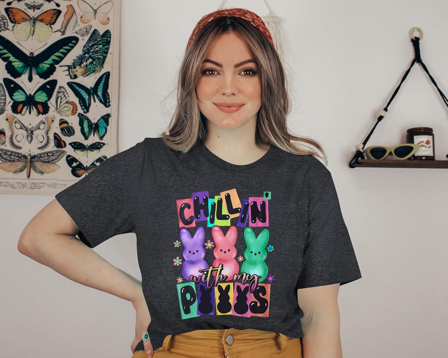 Easter Shirts for Women Rabbit Bunny Eggs T Shirt Happy Easter Day Graphic Short Sleeve Tee Tops - Image 3