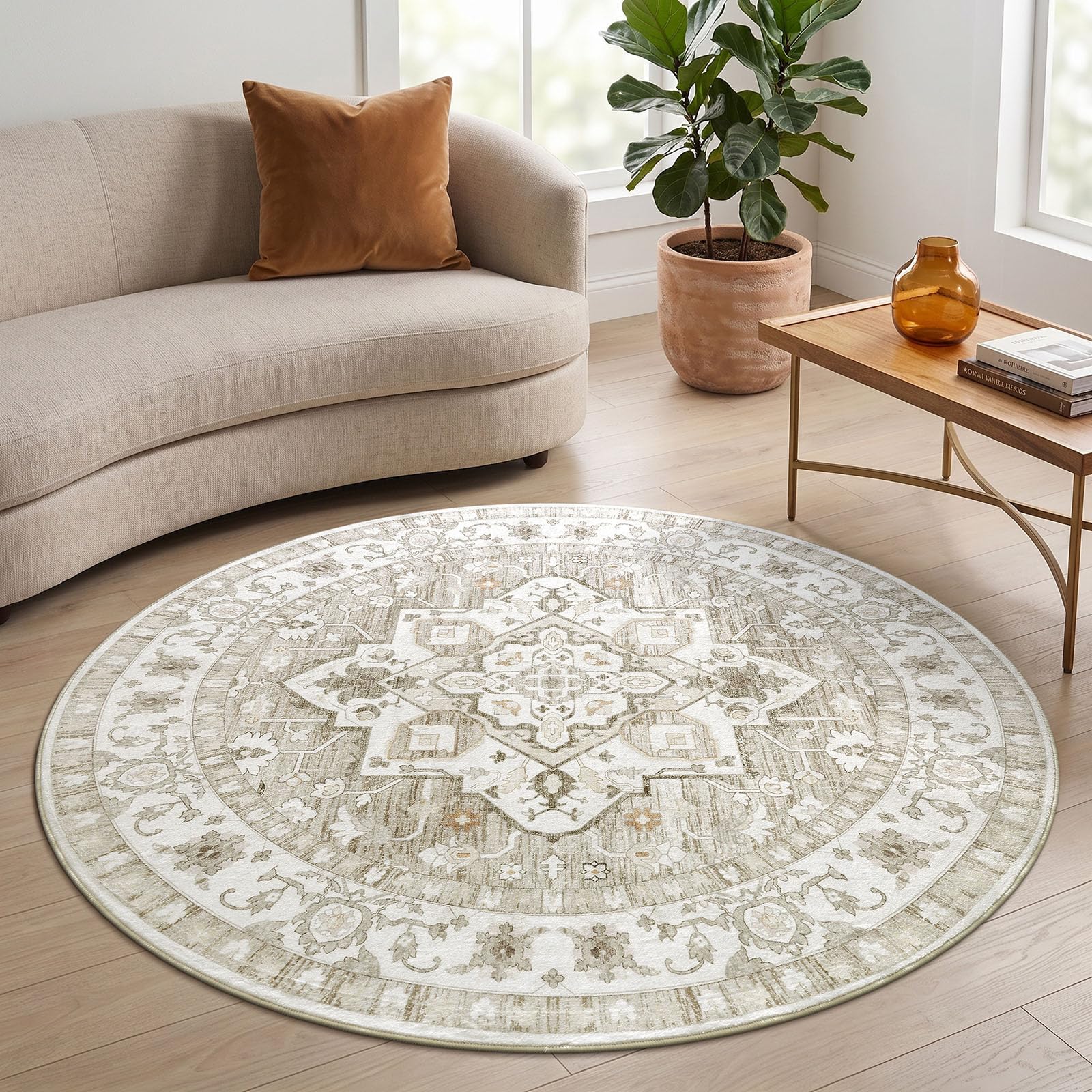 Homaxy Vintage Teppich Wohnzimmer