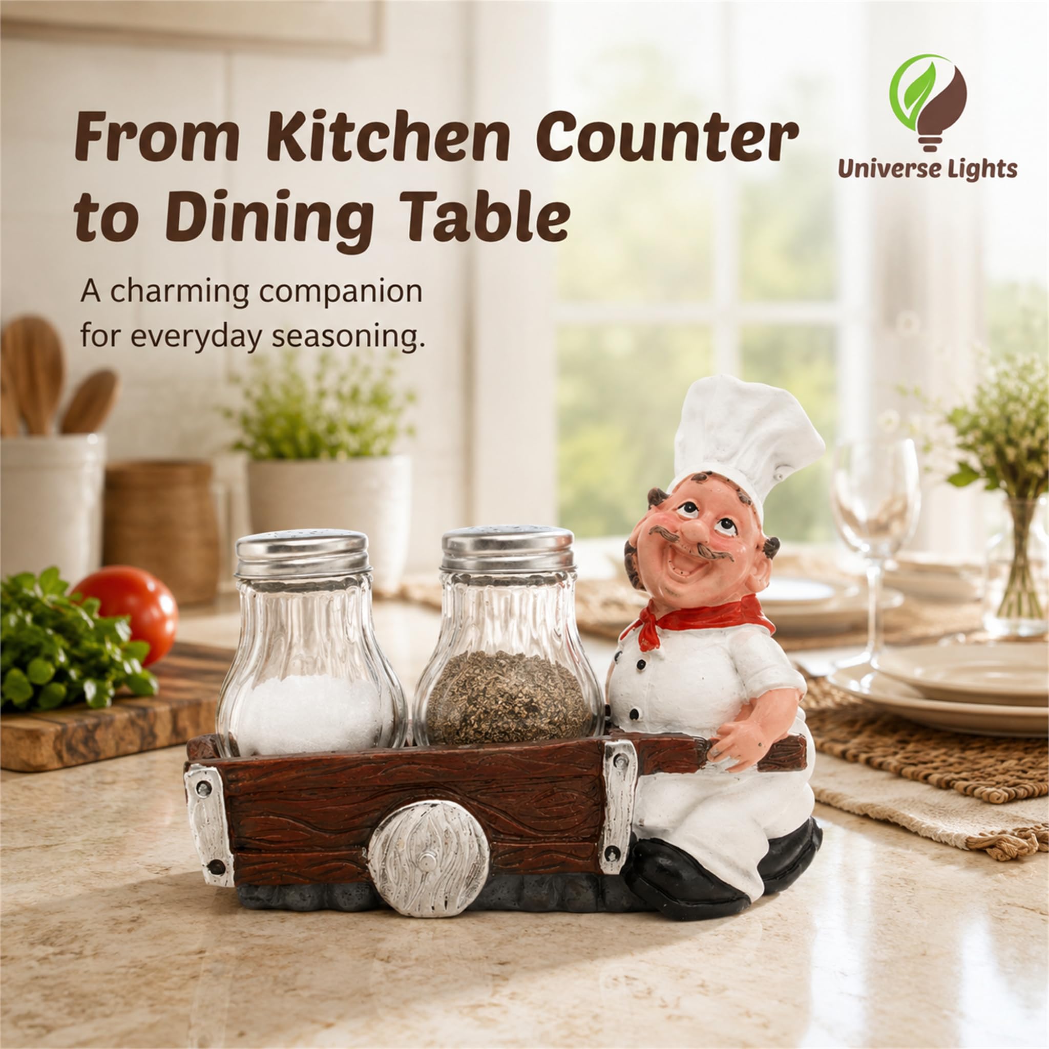 Chef Salt & Pepper Shaker Set - Decorative Tableware -6 Chef Salt & Pepper Shaker Set - Decorative Tableware -6