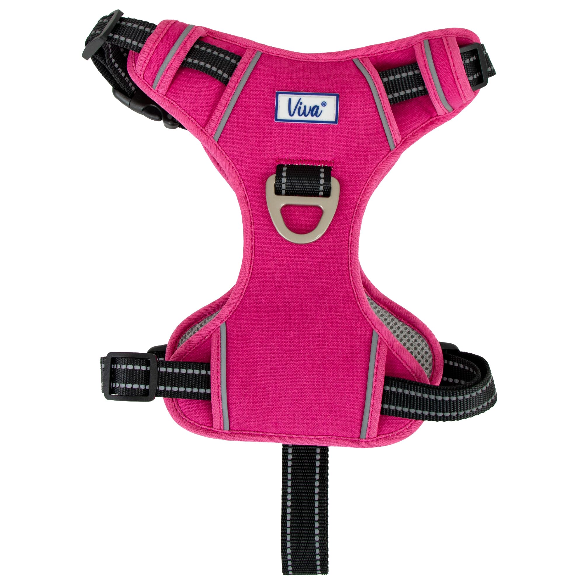 Ancol Viva Exercise and Travel Dog Harness in Pink - Comfortable Pet Accessory with Padded Chest and 2 Leash Clips - XL 80-120cm