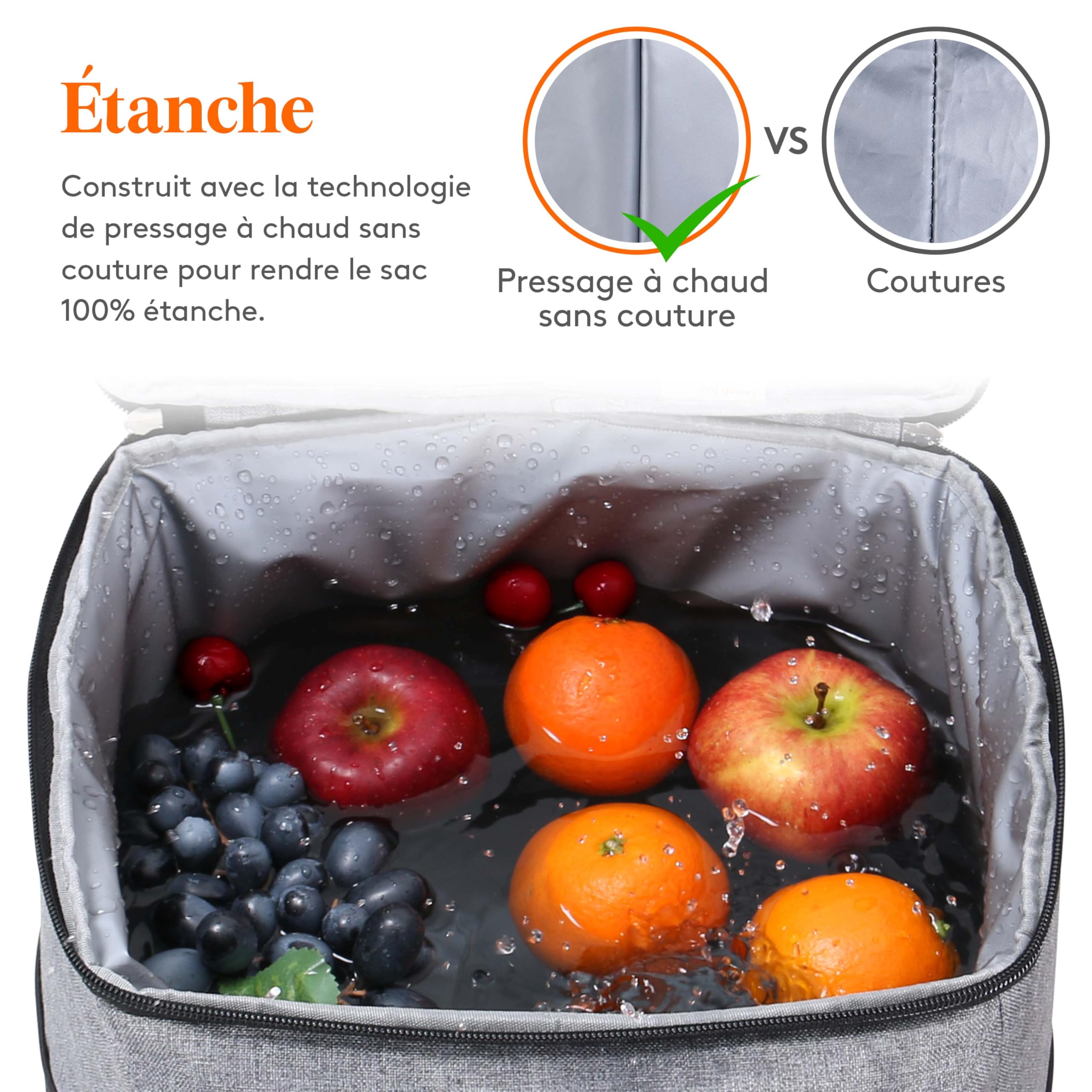 Lifewit Sac a Dos Isotherme, Grand Glaciere Souple Isotherme Adulte, Portable Sac à Dos Isotherme Plage, Pique Nique, Randonnee, Camping, 26L(34 Cannettes), Gris