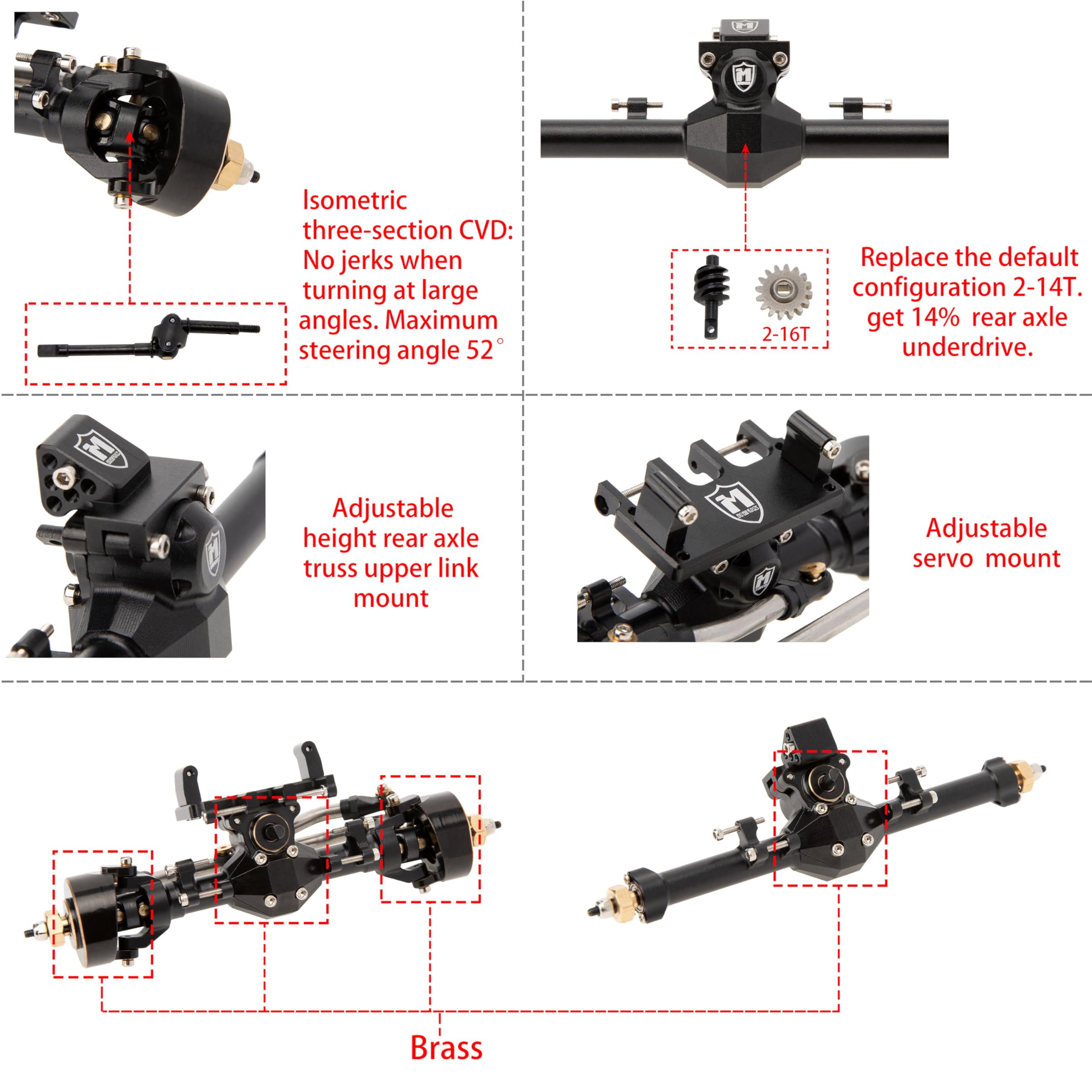 AXspeed 4 stks 1 Beadlock Velgen Hubs voor 1/24 Axiale SCX24 AXI90081 Deadbolt C10 RC Crawler Upgrade Onderdelen, Zilver