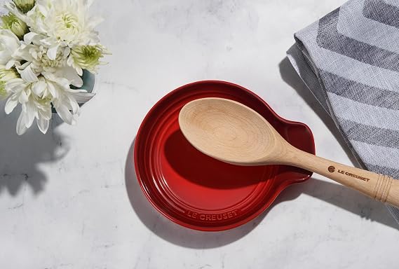 Le Creuset Signature Stoneware Spoon Rest, 6 Inches, Sea Salt