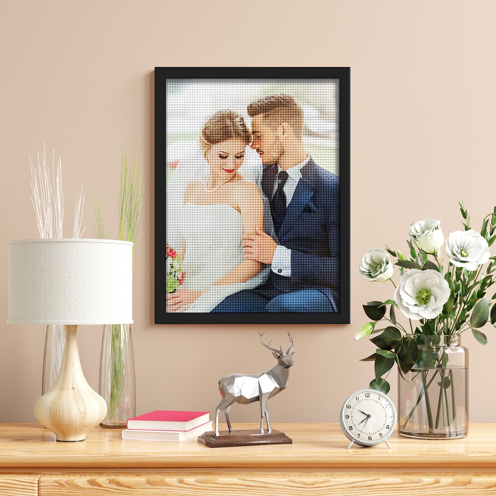 Diamond Painting Personalizzato Con Foto – Kit 5D Fai Da Te, Tela 90x120cm, Diamanti Rotondi, Idea Regalo Unica Per La Casa - 2