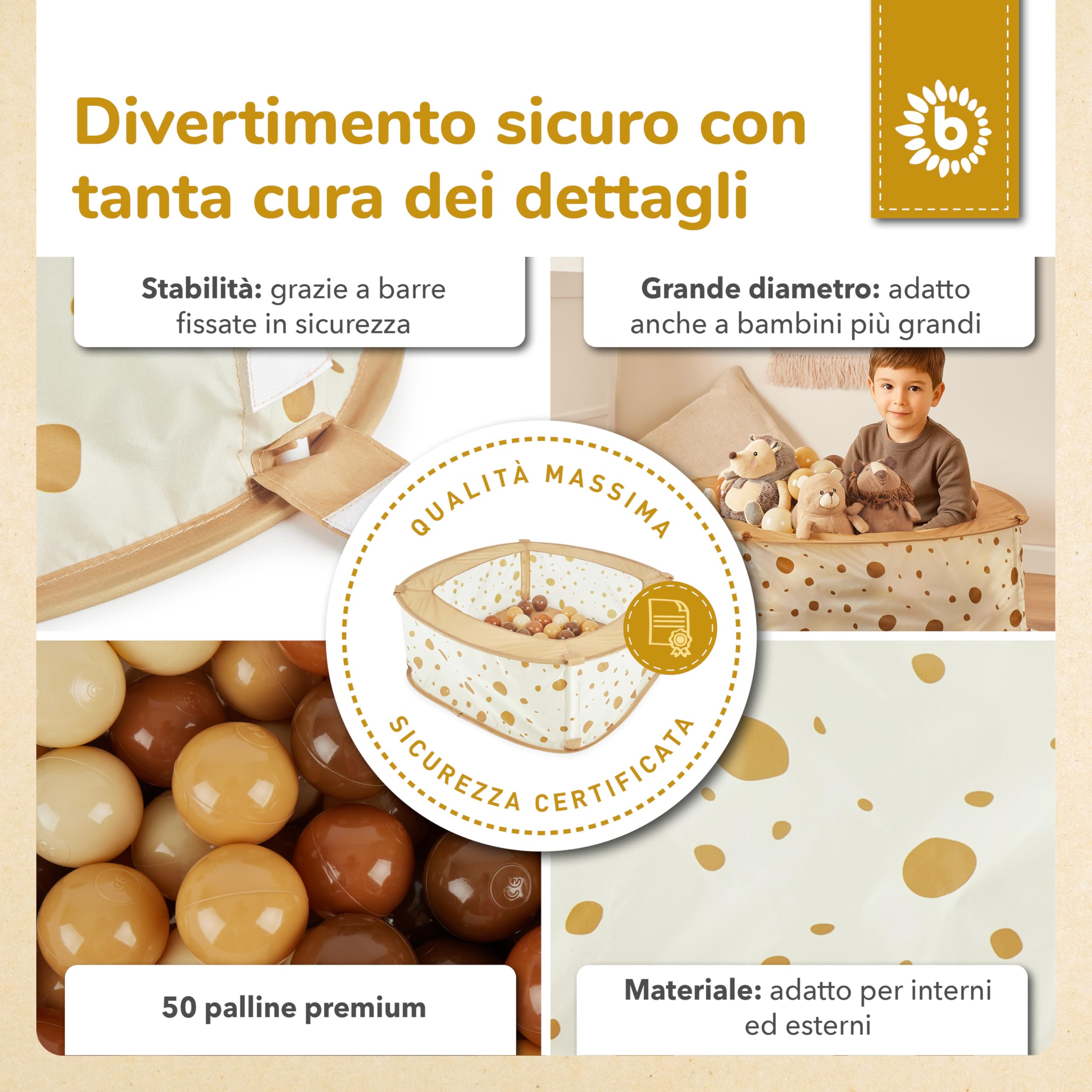 Bieco Piscina di palline per interni Pop Up Dots | Include 50 palline | Principessa | Tenda per bambini | Tenda da campeggio per ragazze | Tenda per bambine