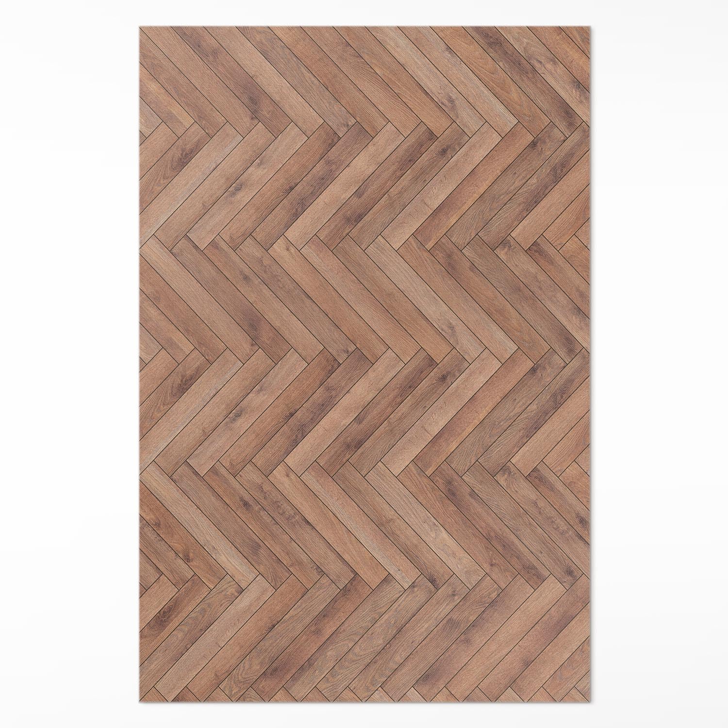 Tapis vinyle anti-tache 140x210 cm imitation parquet bois haute résistance pour salon