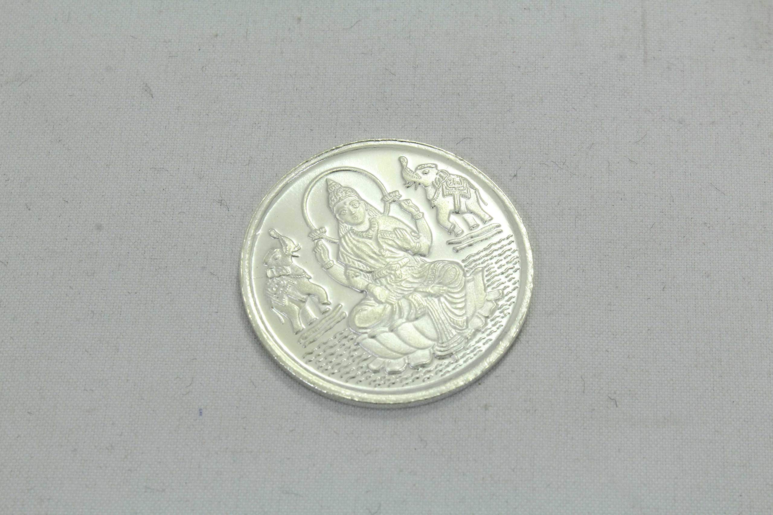 PH ARTISTIC Pièce de monnaie religieuse en argent fin 999 déesse indienne Laxmi Shree avec boîte cadeau