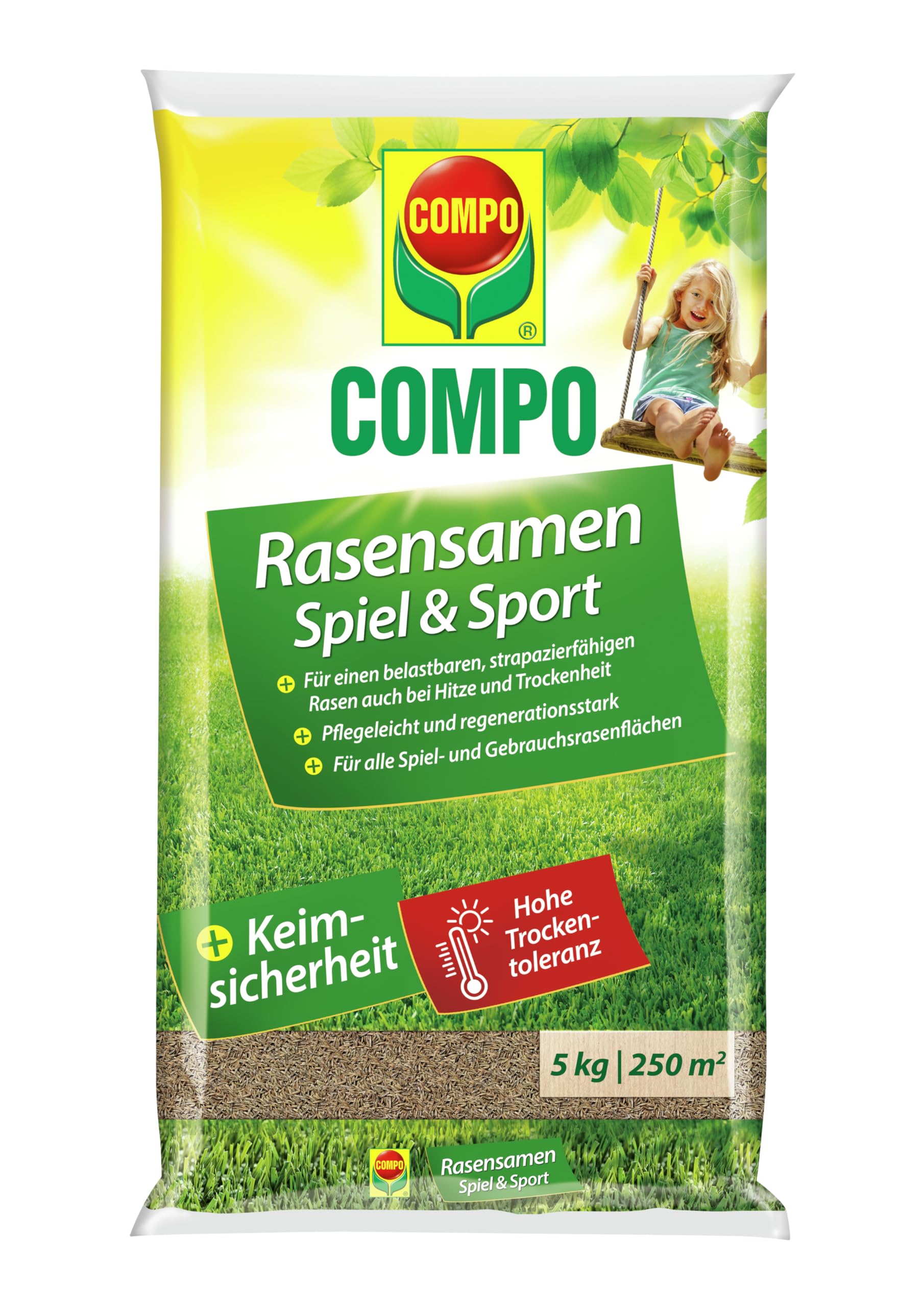 Compo Jeu et sport - Mélange universel de gazon - 5 kg - 250 m²