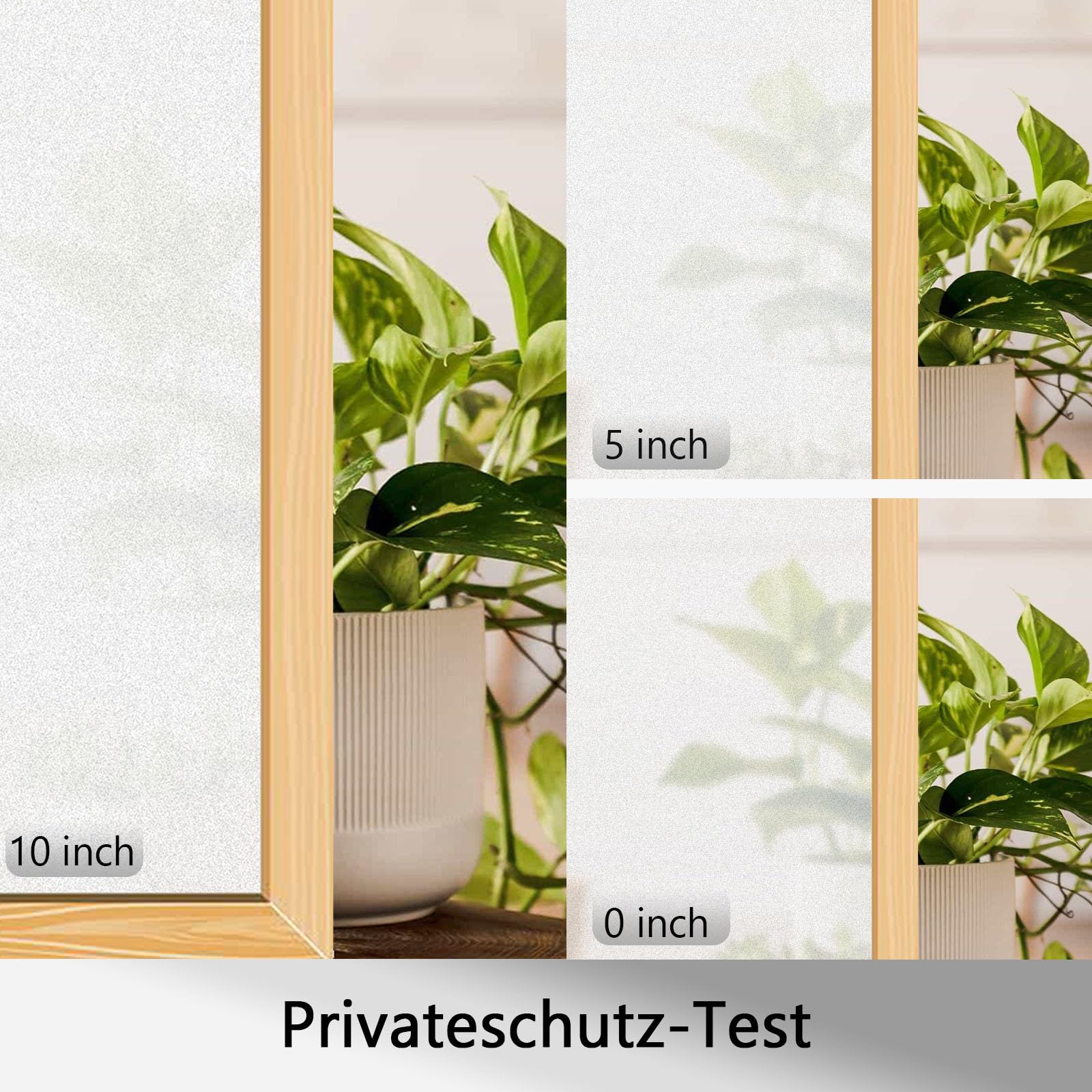 Fensterfolie Blickdicht Milchglasfolie Selbsthaftend Sichtschutzfolie Fenster mit Anti-UV Statische Haftung Privatsphäre Sonnenschutzfolie für Zuhause Büro