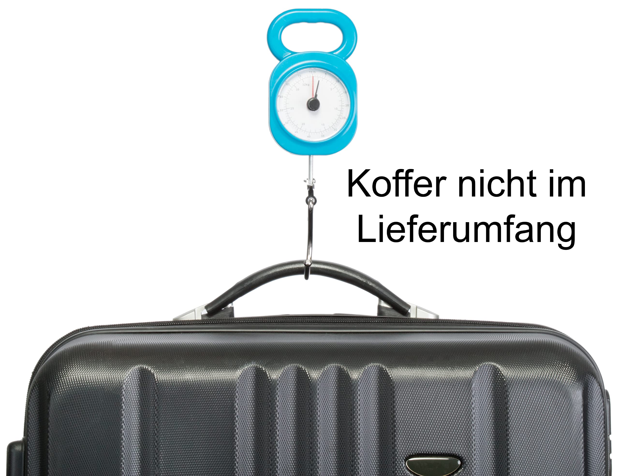 Bilancia Analogica Da 10Kg Per Bagagli E Pesca - Con Gancio In Acciaio, Compatta E Portatile