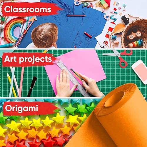 Miniatura 3 de Paclord Rollo de papel kraft naranja de 36 x 1200 pulgadas (100 pies), 45 libras de grosor, papel de manualidades para la escuela, papel de color