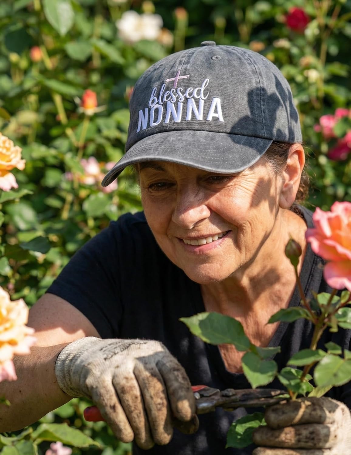 InnoBeta Nonna Gifts for Grandma, Gifts for Nonna, Blessed Adjustable Embroidered Baseball Cap on Mother's Day, Christmas, Birthday - Image 5