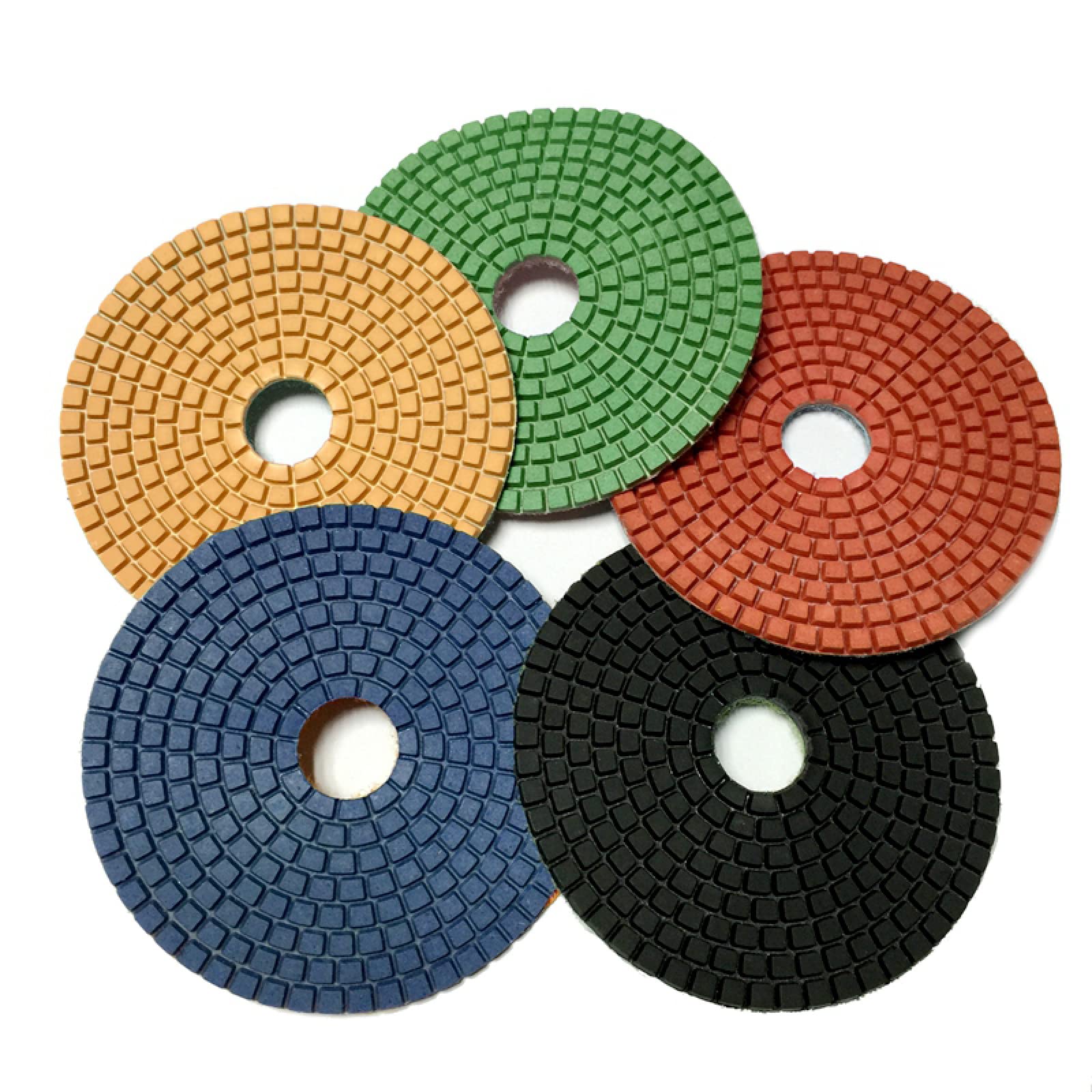 7 Teile/los 125 Mm Diamant-Polierpad Für Granit-Marmor-Steinboden 5-Zoll-Nass-Polierpads Granding Disc 5DS1,100