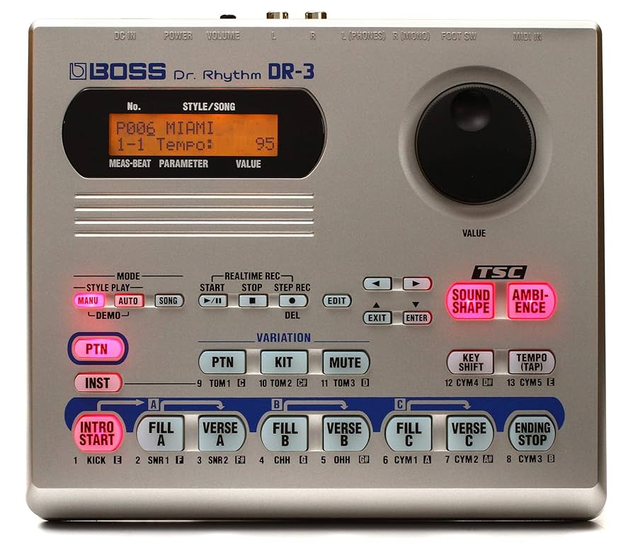 パーカッション・打楽器 BOSS Dr.Rhythm DR-3 Amazon | Roland Dr.Rhythm DR-3 | シーケンサー・リズムマシン