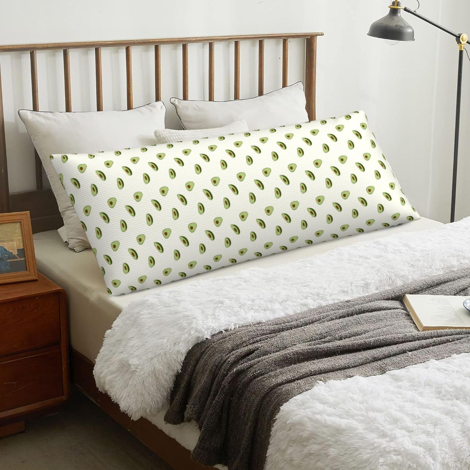 Avocado, Body Pillow Cover with Zipper,Long Body Pillowcase 20 x 60 in
