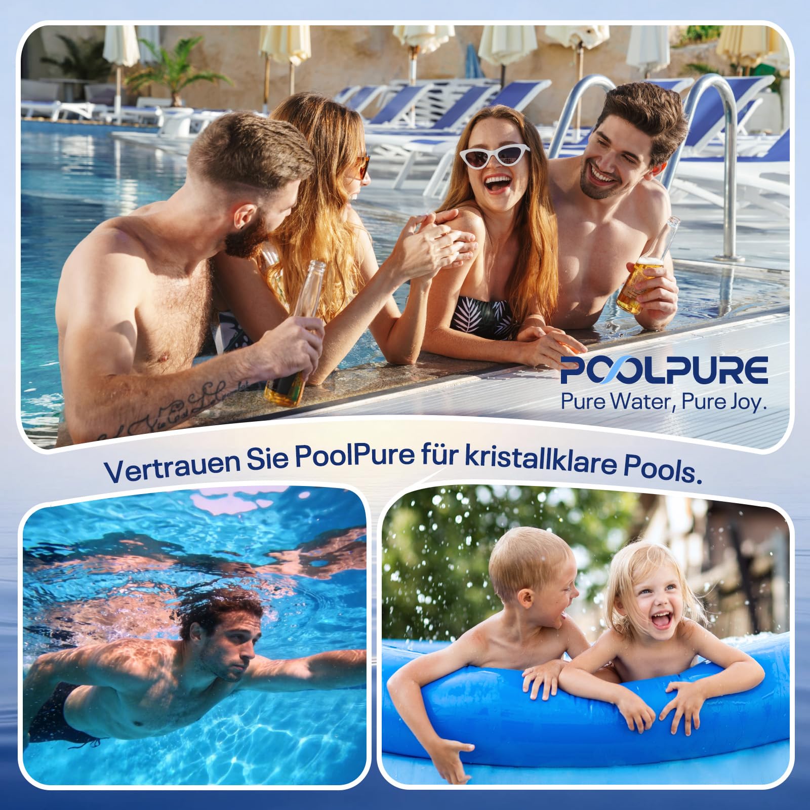 POOLPURE 6er Pack Filterkartusche Typ H (29007) – Hochleistungs-Ersatzfilter für Kartuschenfilteranlagen (Modelle 28601, 28602) – Für kristallklares Poolwasser