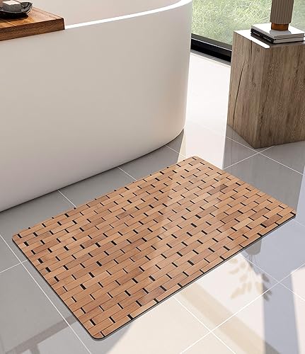 YIHOUSE Tapete de baño de secado rápido para baño alfombra de ducha delgada antideslizante absorbente 175 x 32 pulgadas atardecer