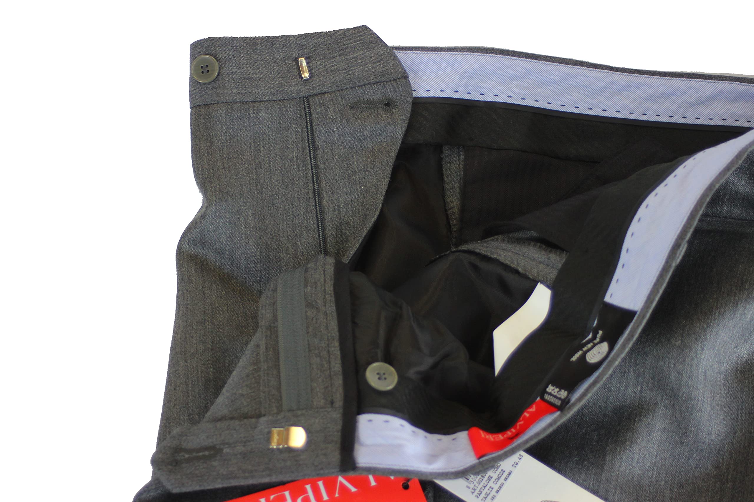 Uomo Pantalone Pura Lana Jaspé.vestibilità Comoda Gamba Larga,Taglie Forti e calibrate Disponibile dalla tg.48 Fino alla tg 71