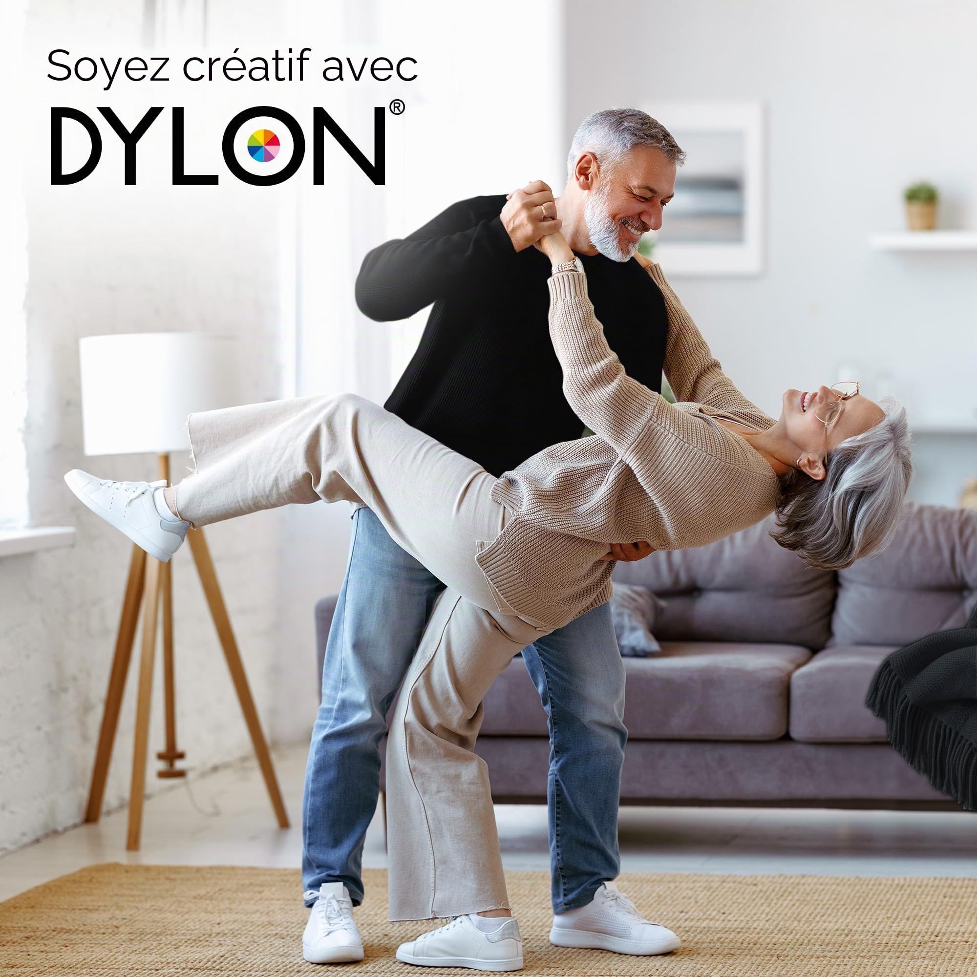Dylon Lot de 3 capsules de teinture pour machine Noir intense 350 g