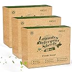Poesie Laundry Detergent Sheets 3 Pack 480 Sheets 240 Loads Laundry Detergent for Travel Home Save Space Portable Laundry Strips Hypoallergenic Concentrated Soap Washing HE Fresh Scent