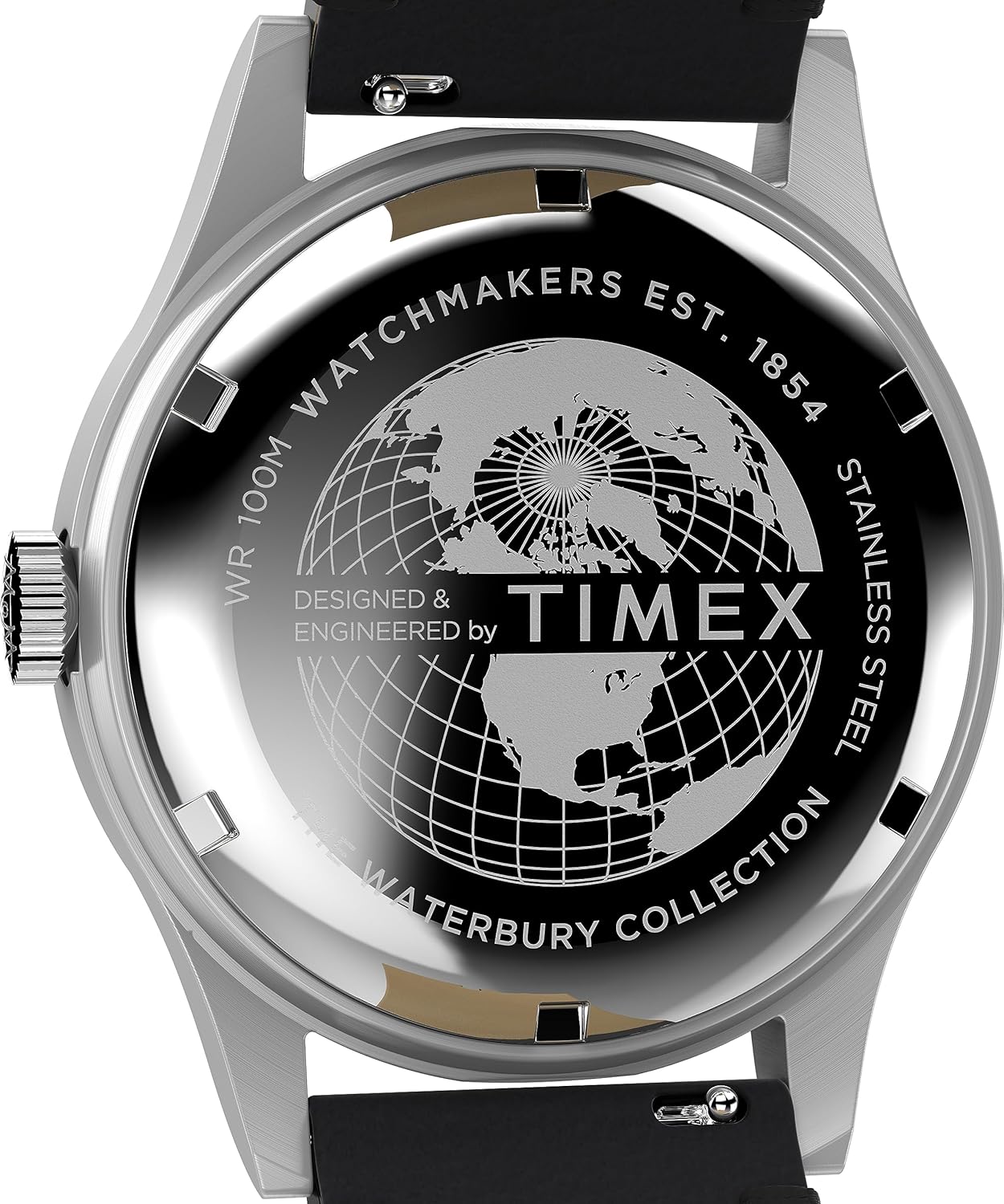 Timex Waterbury 39mm Men’s Analog Watch | Durable Stainless Steel Case | Day and Date Window | Durable Design | 100M Water Resistance Black/Stainless Steel/Black image 5 of 5 B0CFW2ZTJQ