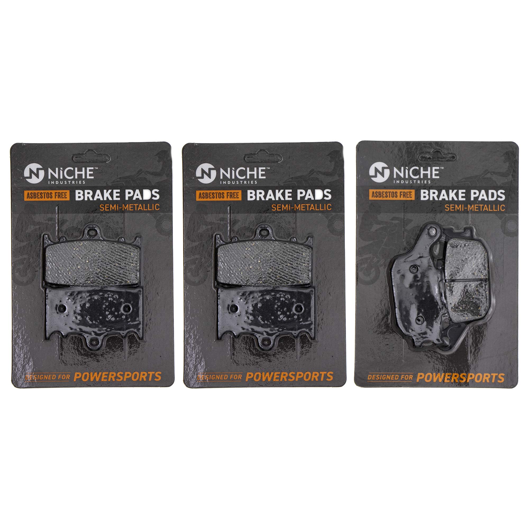 NICHE Brake Pad Set for Suzuki SV1000S Katana 650 Kawasaki Versys 1000 69100-16852 Front Rear Semi-Metallic