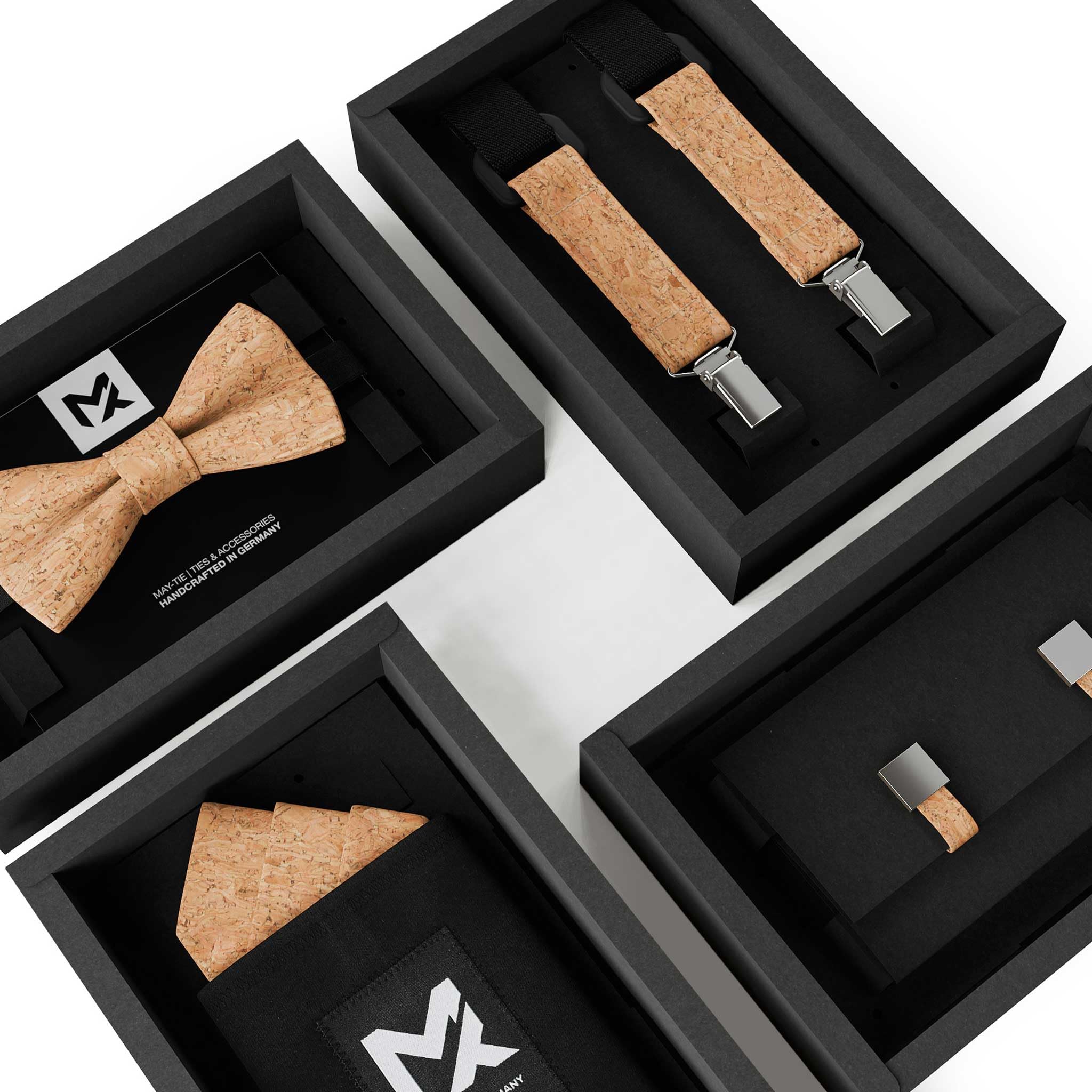 Herren Hosenträger aus Kork | Canyon Beige Natur | Vegane Hosenträger | Iconic Y-Form | Geschenkidee Hochzeit | Handgefertigt in Leipzig
