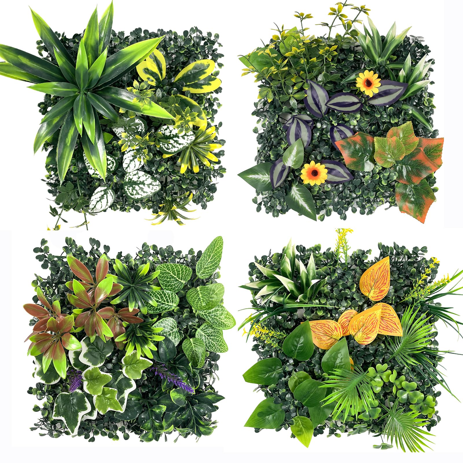 4 Panneaux Murs de Plantes Artificielles