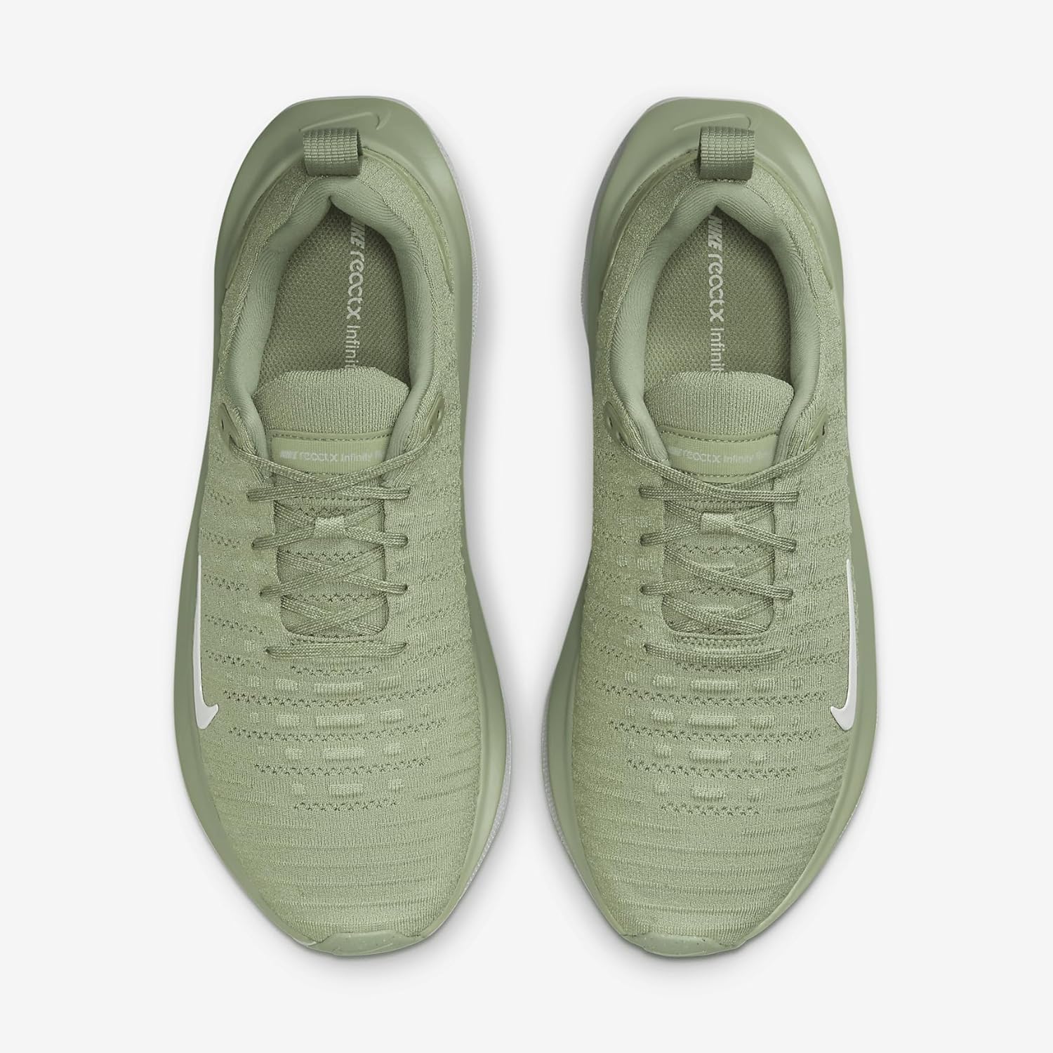 Nike InfinityRN 4 Men's Road Running Shoes (DR2665-300, Oil Green/Jade Horizon/Light Silver) Size 12 - Image 4