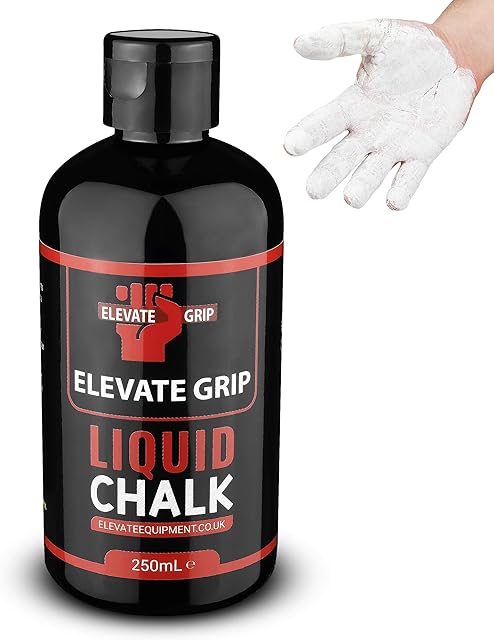Elevate Grip Liquid Chalk Perfect Support For Extra Strength & Sweat Free Hands in Gym Bodybuilding Powerlifting CrossFit Deadlifts Weight Training Rock Climbing Gymnastics & Pole Fitness 200+ uses