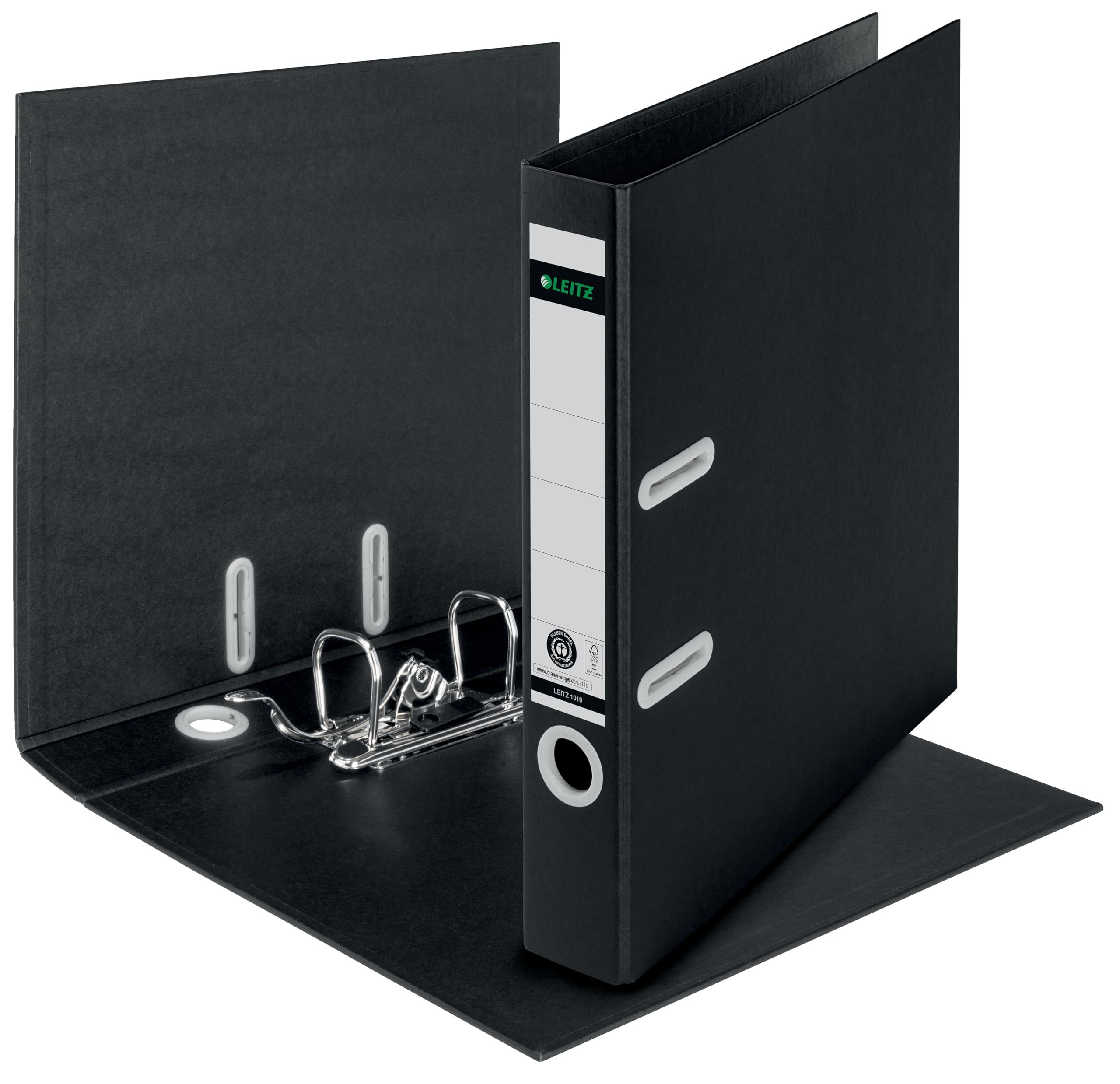 Leitz 180 - Archivador de palanca reciclado, A4, negro, 10 unidades