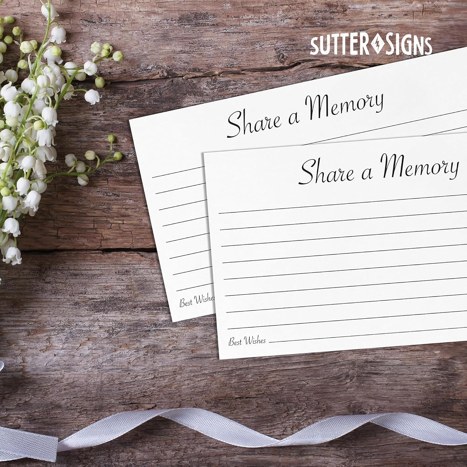 Share A Memory Cards for Funeral 3x5 inch