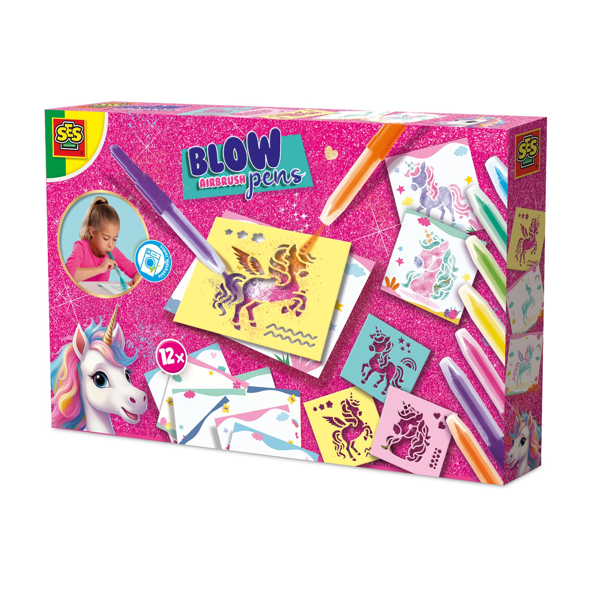 SES Creative Unicorn - Blow airbrush pens