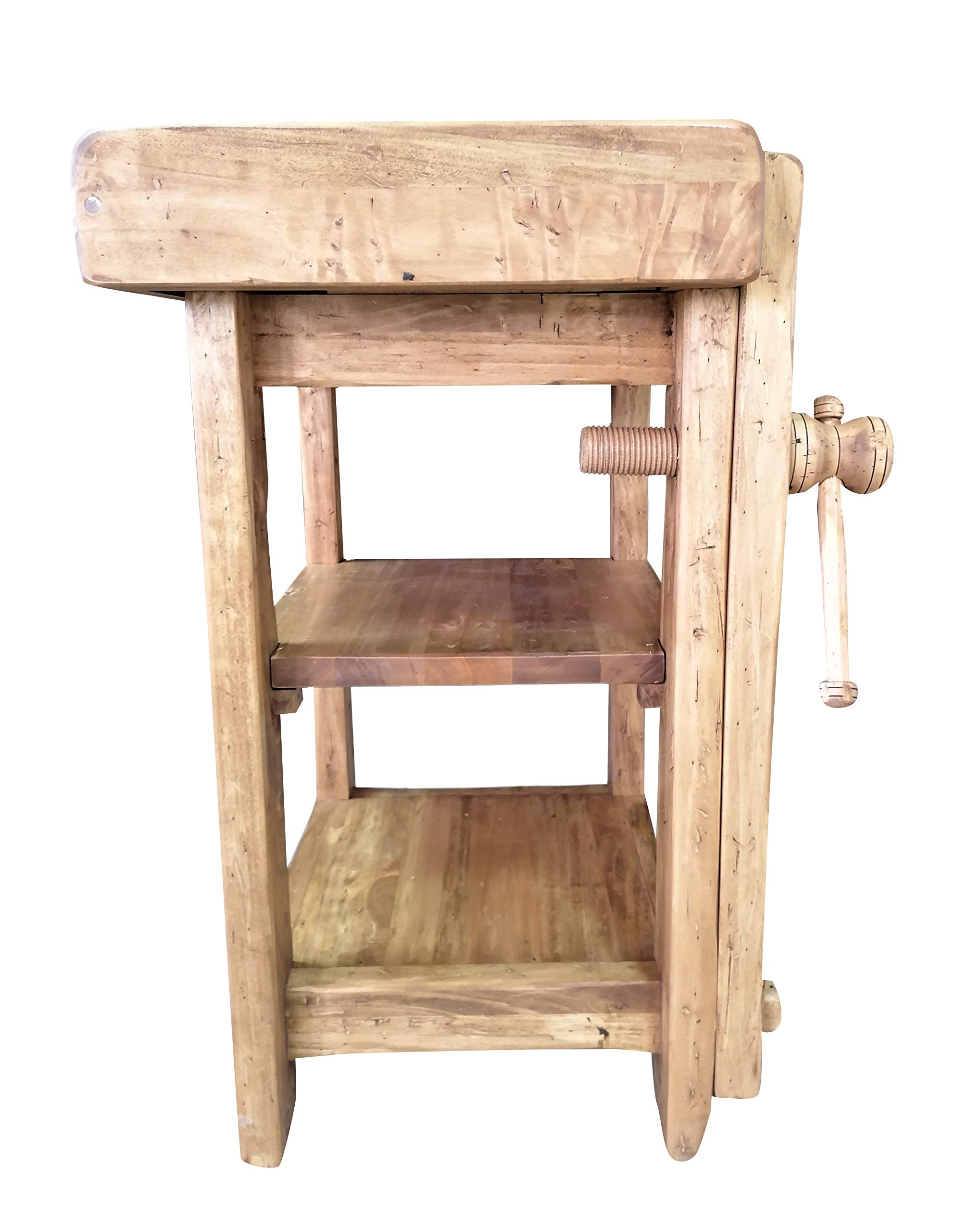 Biscottini Banco de Trabajo, Madera, marrón Oscuro, 82 x 64 x 57 cm