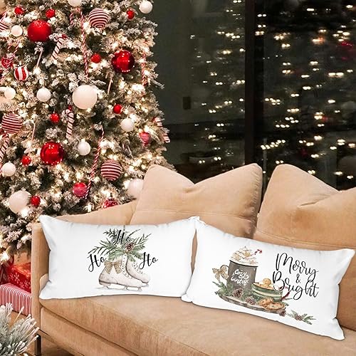 Miniatura 5 de Lanpn Juego de 4 fundas de almohada navideñas de 18 x 18 pulgadas, diseño de corona de jengibre para hombres, funda de cojín decorativa de 18 x 18