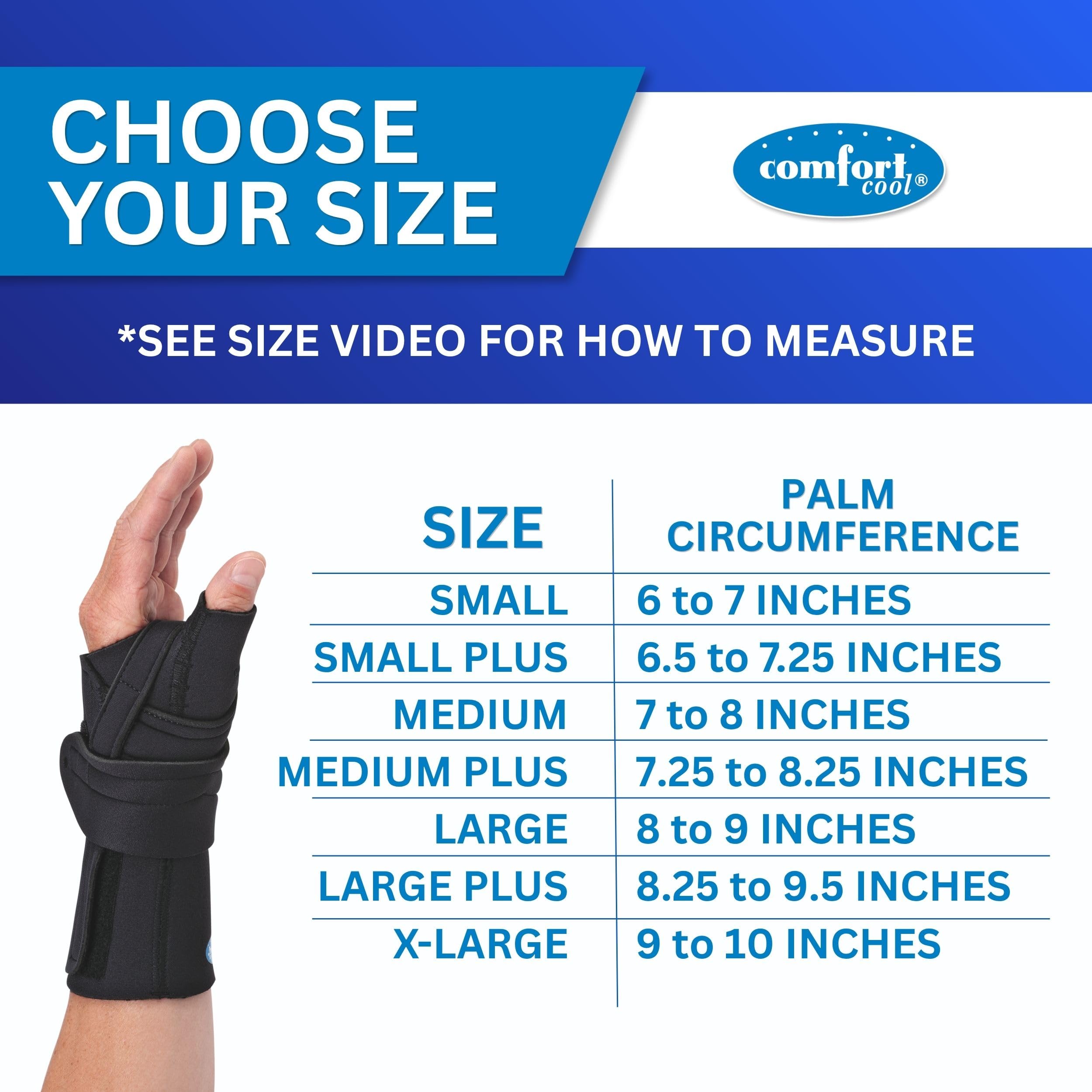 Comfort Cool Arthritis - Muñequera y férula para el pulgar – cómoda y fresca para el pulgar y la muñeca, mediana izquierda NC79572 por North Coast Medical