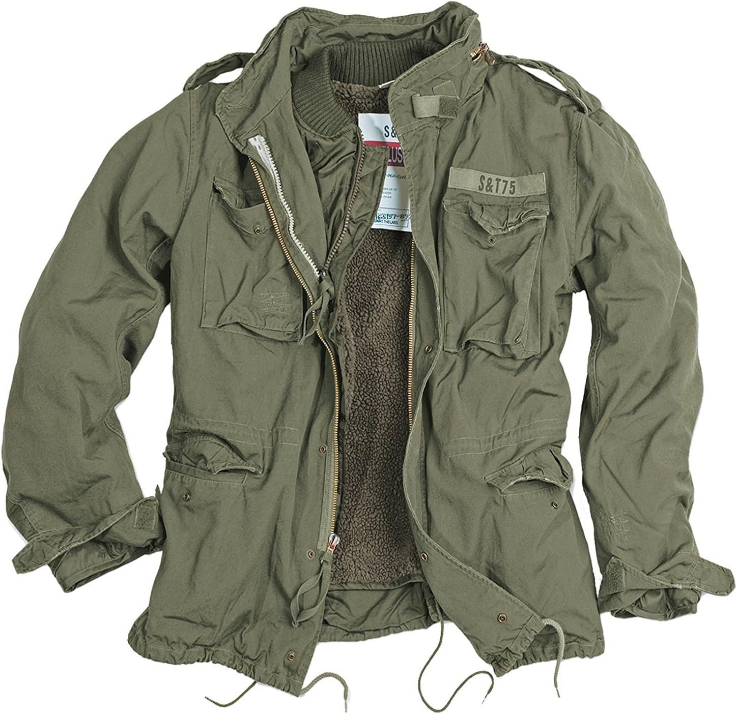Trooper M65 Regiment Giant Jacket Parka S - 5XL in UD Thinsulate® Beanie Bundle - Olive, XXL