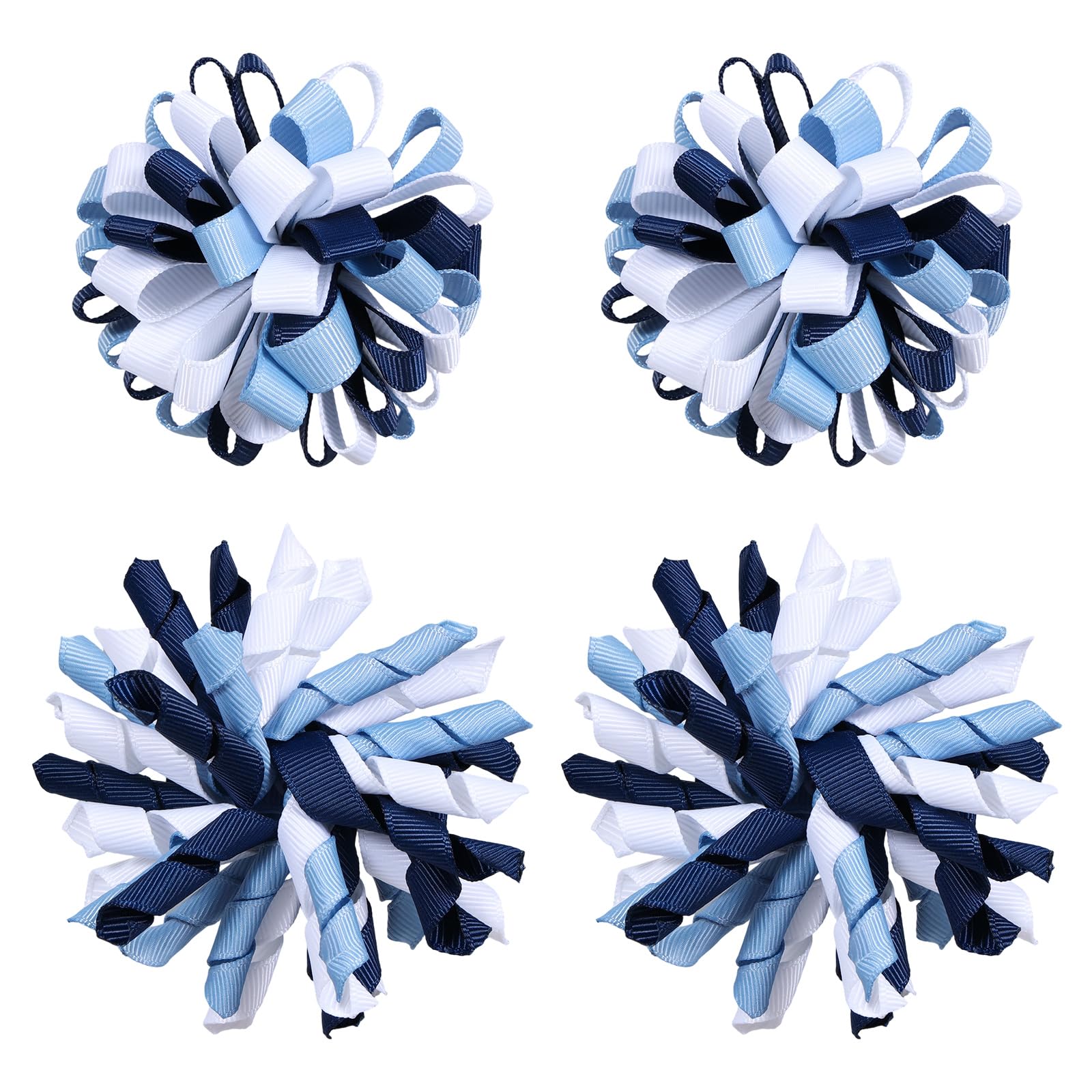 Christmas Hair Clips - Red White Green Bows -13 Christmas Hair Clips - Red White Green Bows -13