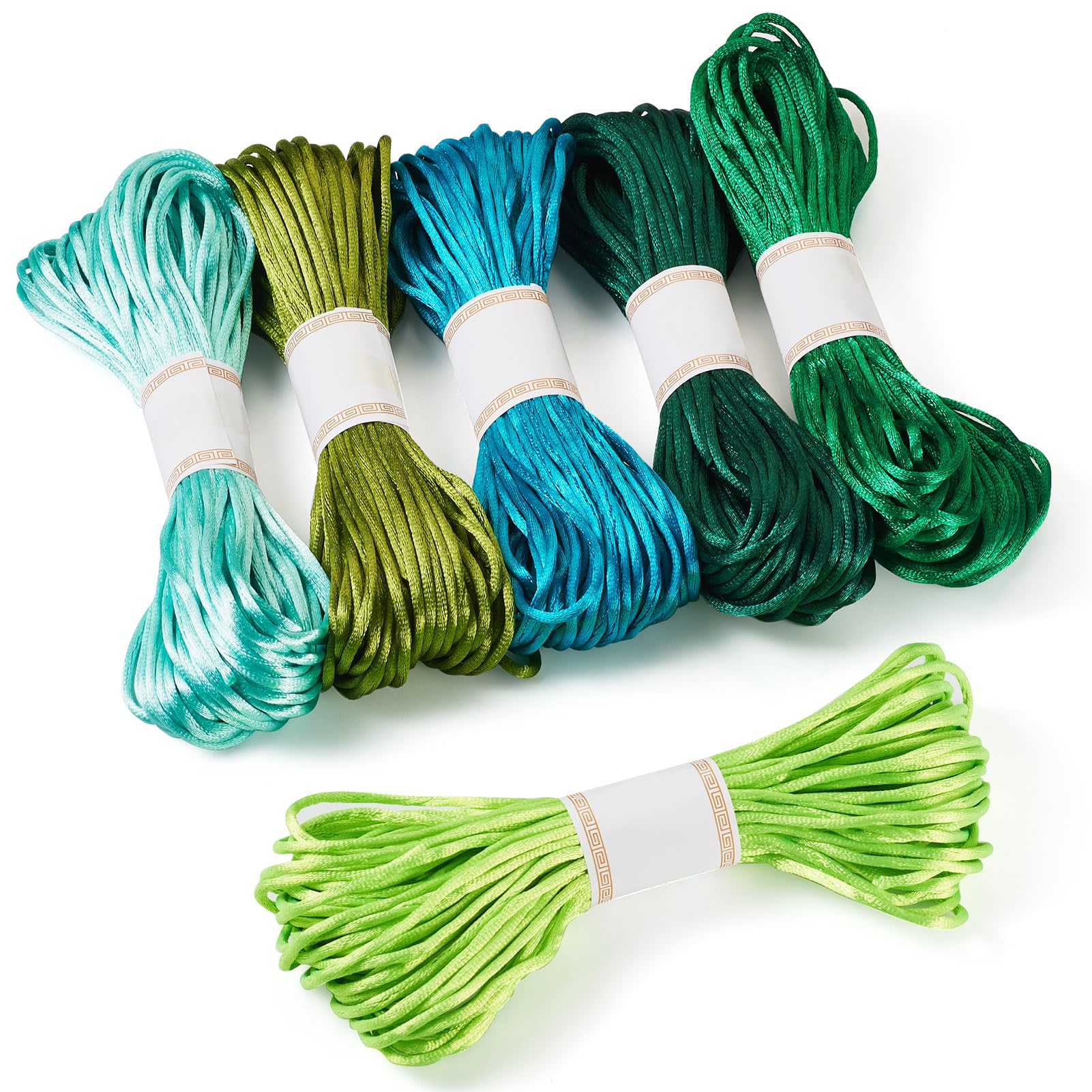 Cordones de poliéster finos de 3 mm para joyería y nudos decorativos