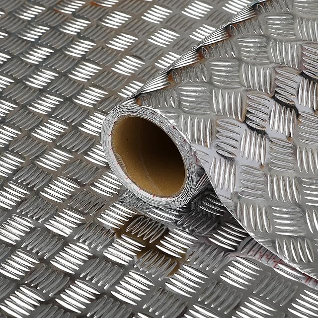 D-C-Fix Samoprzylepna Folia Metalik Riffel Sheet Silver High Gloss 200 X 45Cm