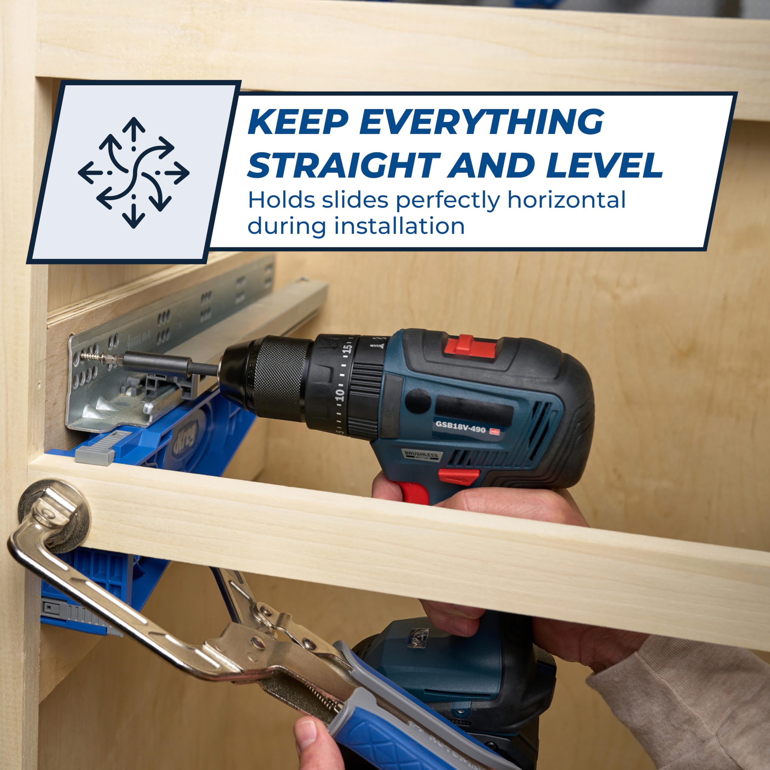 Kreg Drawer Slide Jig, Cabinet Drawer Slide Jig, KHI-SLIDE, Set of 2 — Amazon image 5