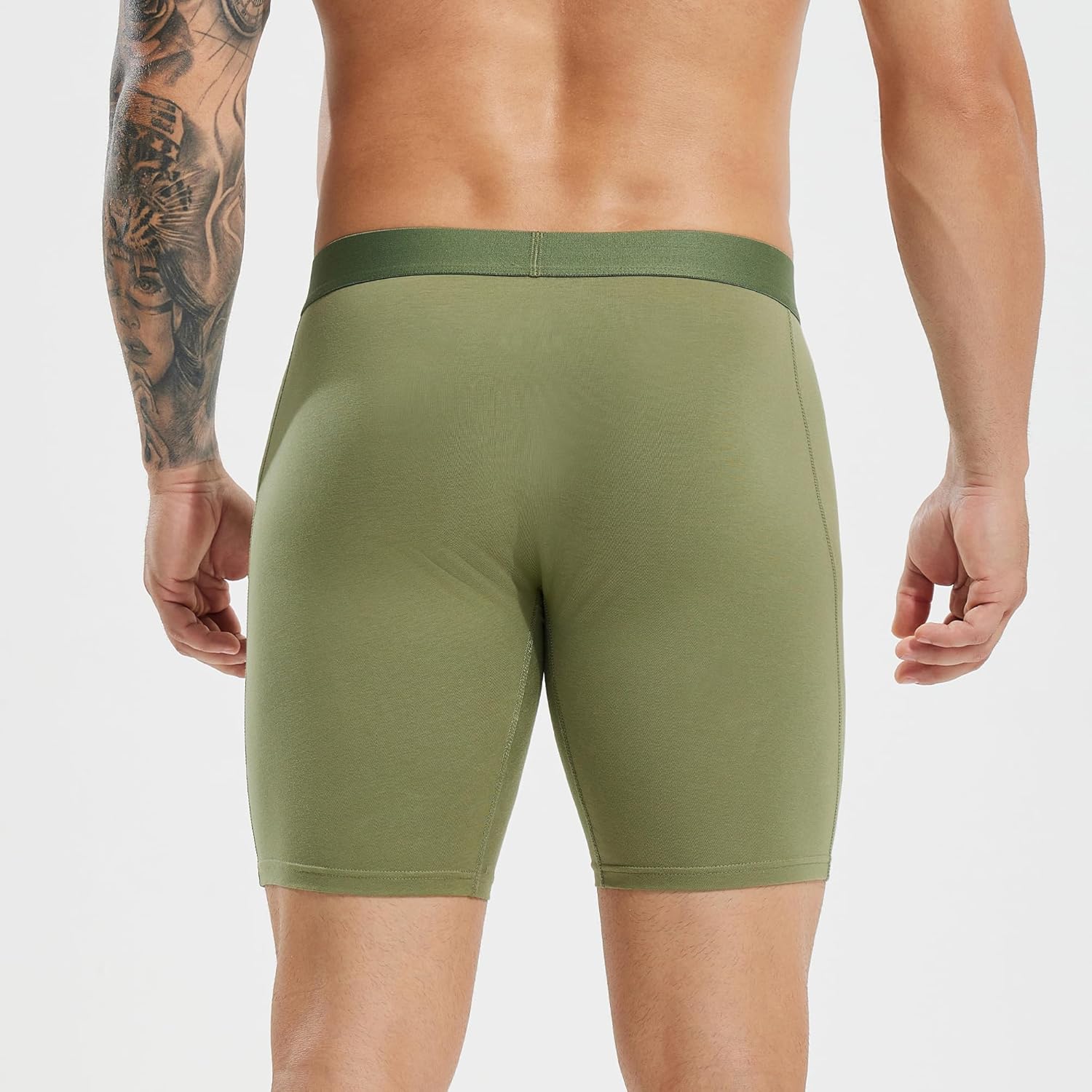 Men’s Cotton Boxer Briefs 4 Pack - Soft, Breathable, Tagless, Anti-Friction Underwear with No-Slip Waistband