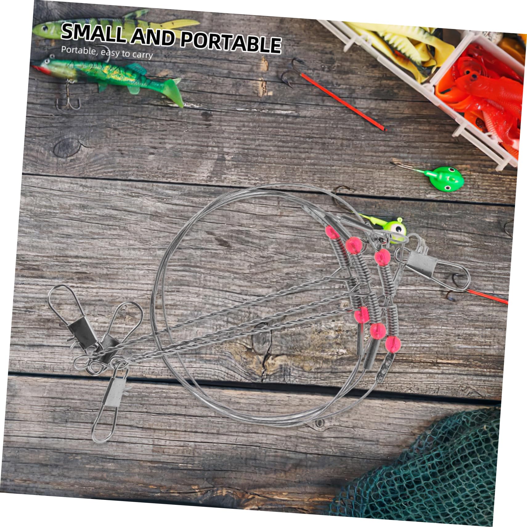 BESPORTBLE 5 Sets Stainless Steel Wire Leaders for Fishing Strong Lure Wire Trace Rigs Set Sea Fishing Tackle