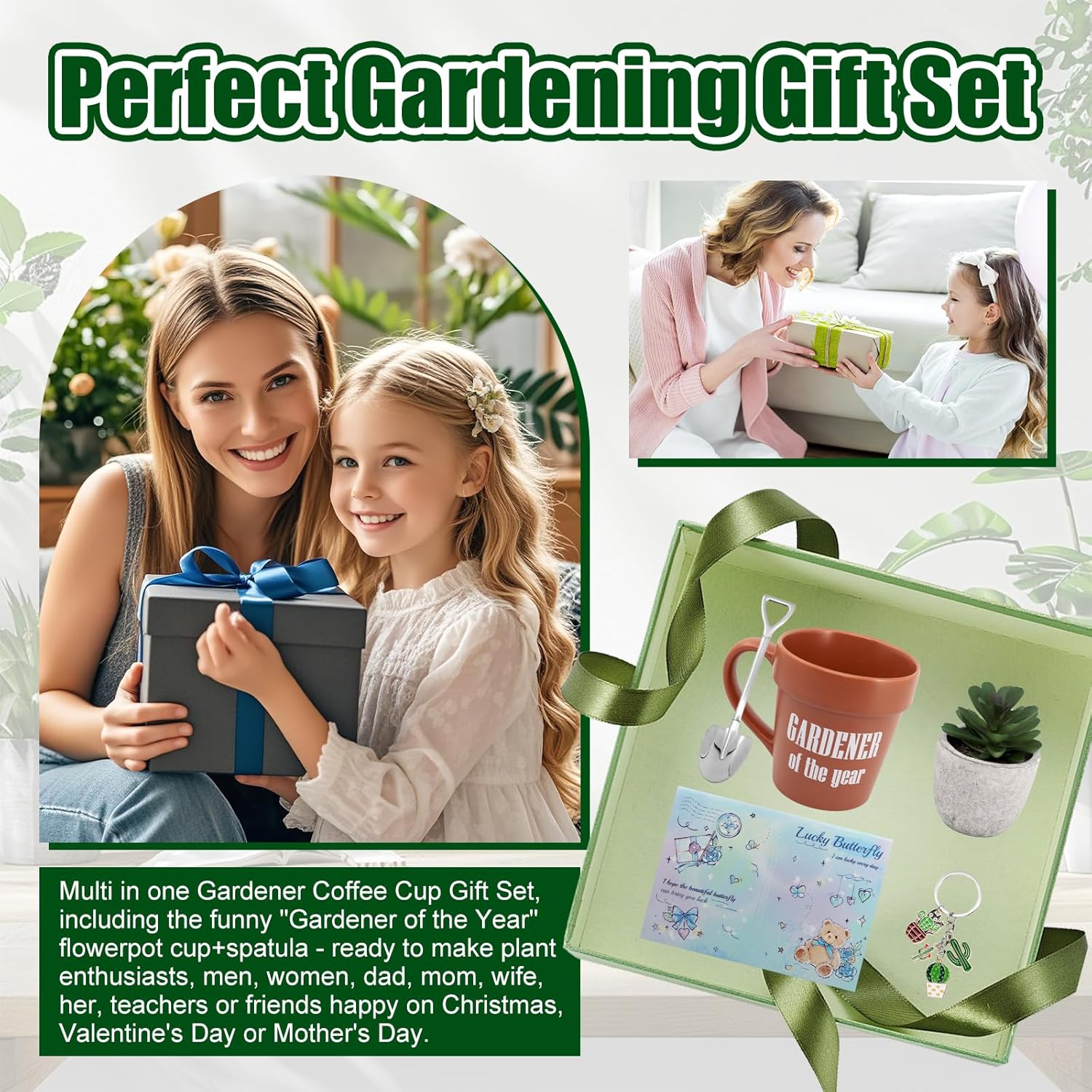 Gardener Coffee Mug Gifts Sets, Funny Plant Mug with Shovel Spoon, Valentines Mothers Day Christmas Gardening Gifts for Men Women Wife Dad Mom Her Teacher Friend, Birthday Present Idea - Image 5