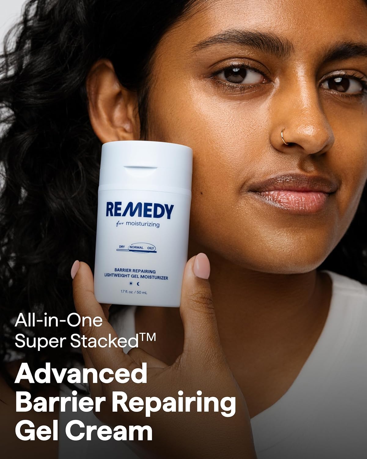 Remedy for Light Moisture | Barrier Repairing Hydrating Lightweight Gel Moisturizer Water Cream for Normal to Oily Skin | By Dermatologist Dr. Shah, 1.7 fl. Oz - Image 2